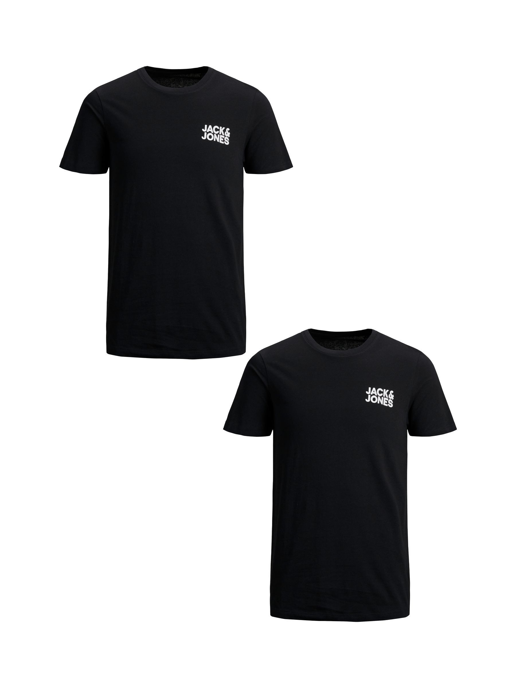 Jack & Jones T-Shirt 2er-Set Plus Size Logo für Herren (2-tlg) JJECORP LOGO TEE SS O-NECK NOOS PLS
