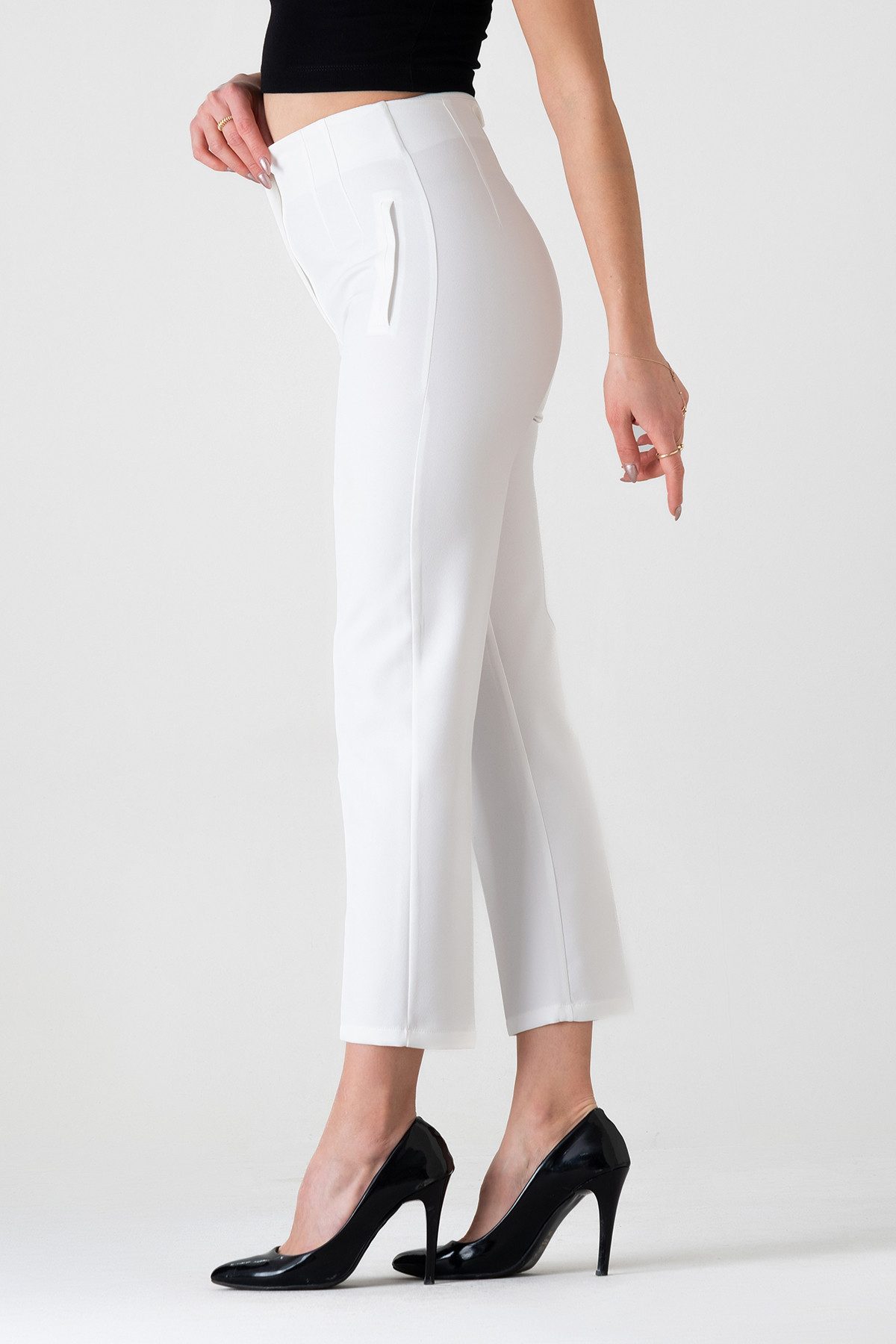 fashionshowcase Bügelfaltenhose Damen Hose Elegant Slim günstig online kaufen
