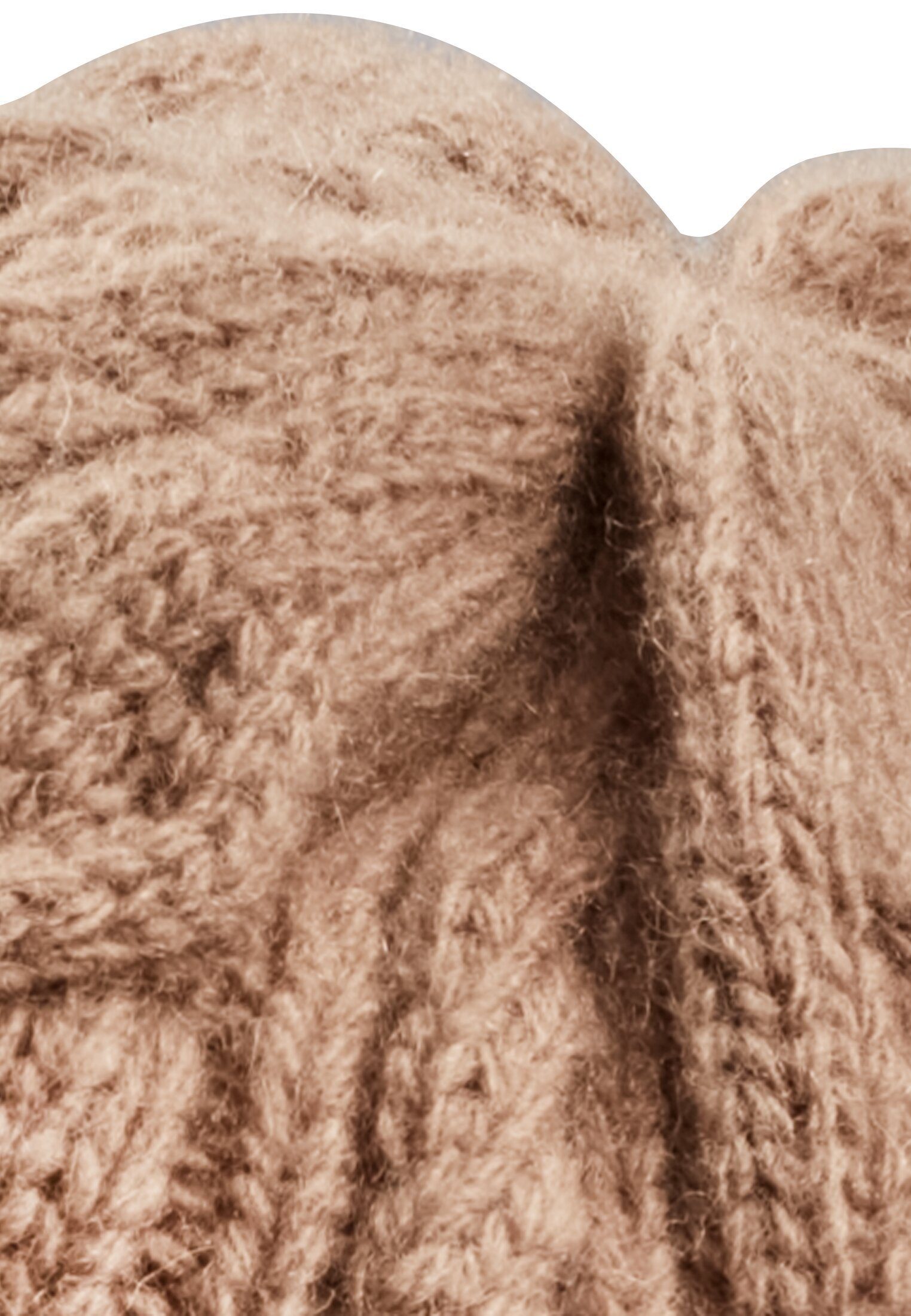 Walnuss Beanie aus active camel Wolle