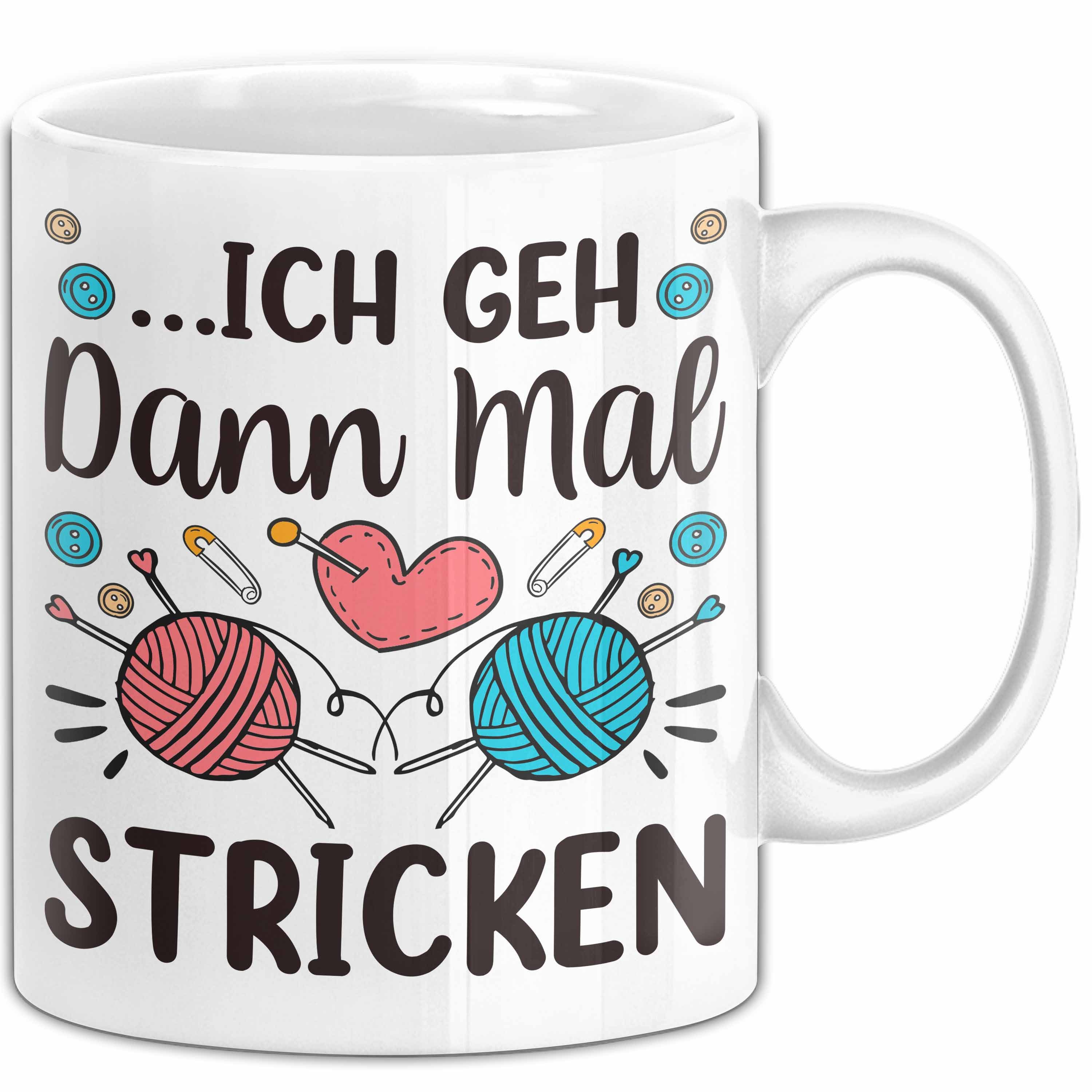 Trendation Tasse Stricken Tasse Geschenk Ich Geh Dann Mal Strickem Geschenkidee Lustige