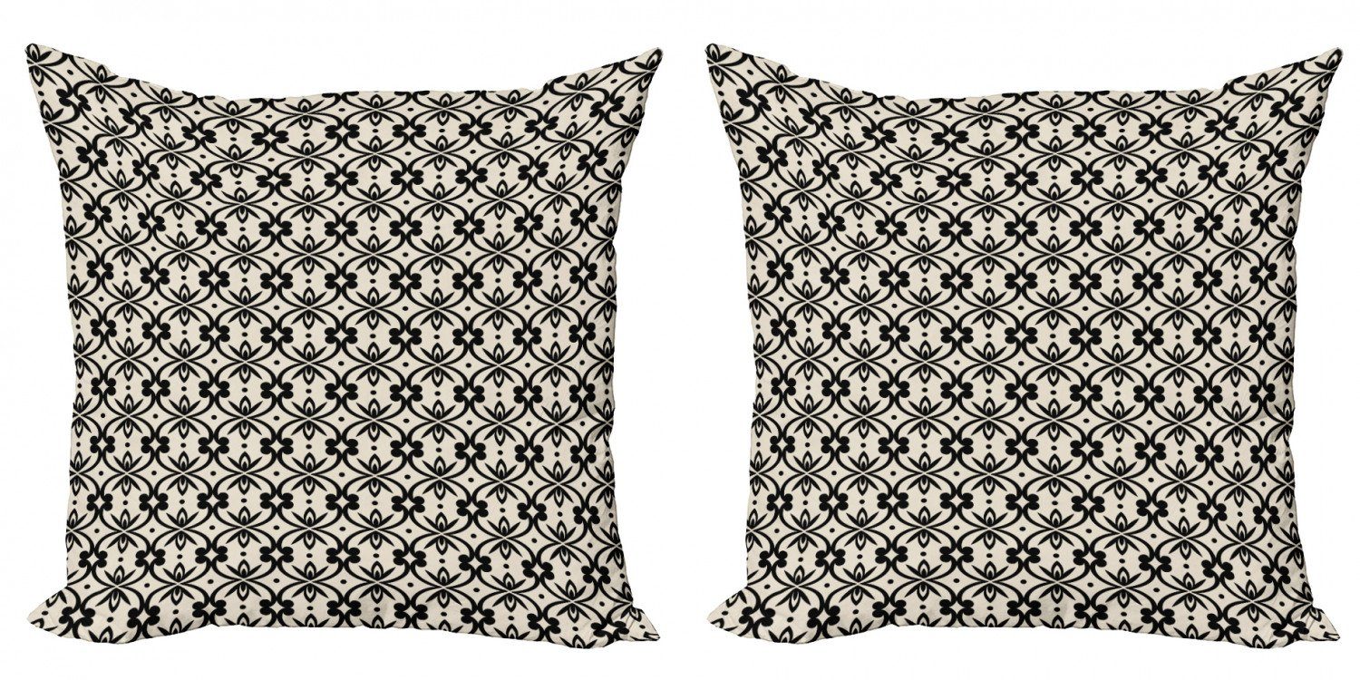 Kissenbezüge Modern Accent Doppelseitiger Digitaldruck, Abakuhaus (2 Stück), Gitter Abstrakte Weinlese-Layout