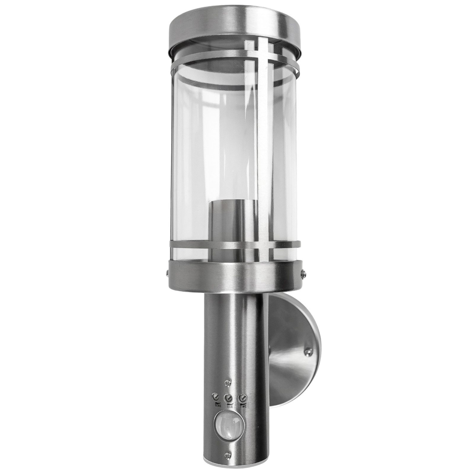 Grafner Außen-Wandleuchte Wandlampe Bewegungsmelder Edelstahl Wandleuchte günstig online kaufen