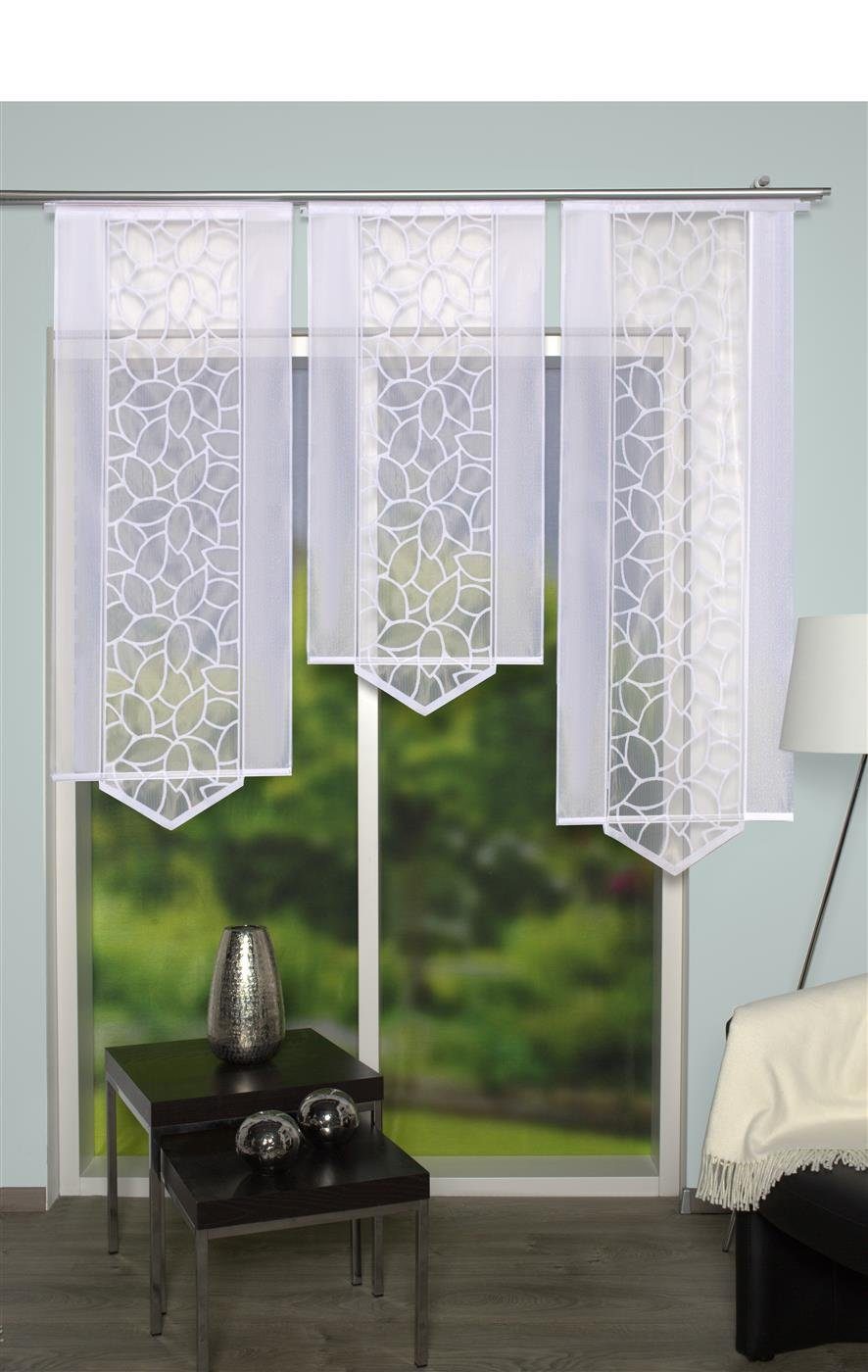 HOME WOHNIDEEN Schiebegardine Home Wohnideen Schiebevorhang Jacquard Blätte günstig online kaufen