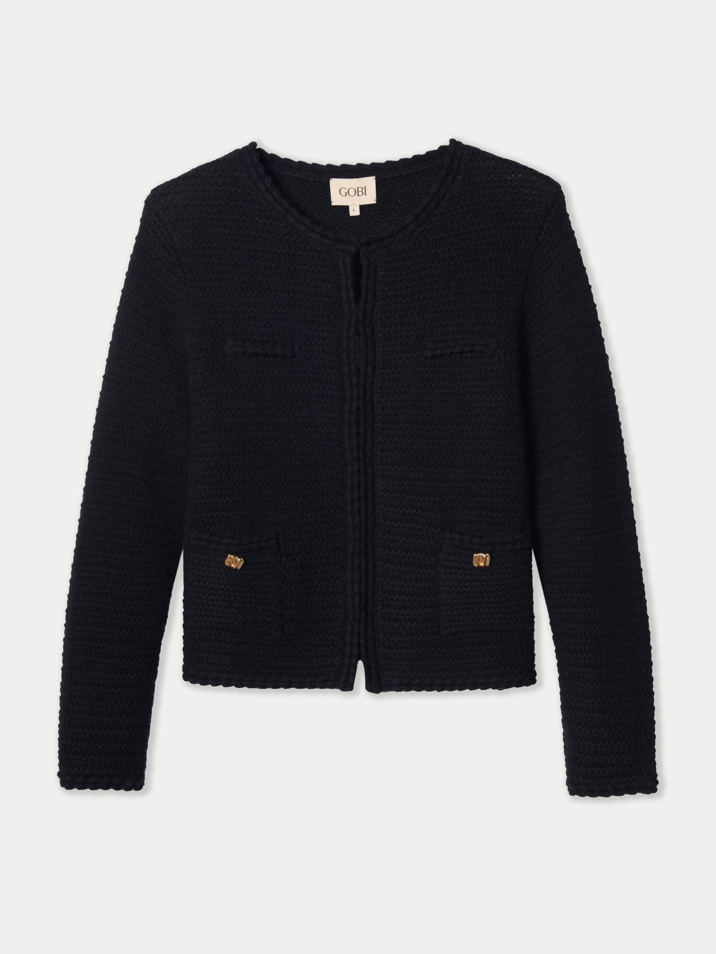 GOBI Cashmere Cardigan Texturierter Strick Kaschmir-Cardigan