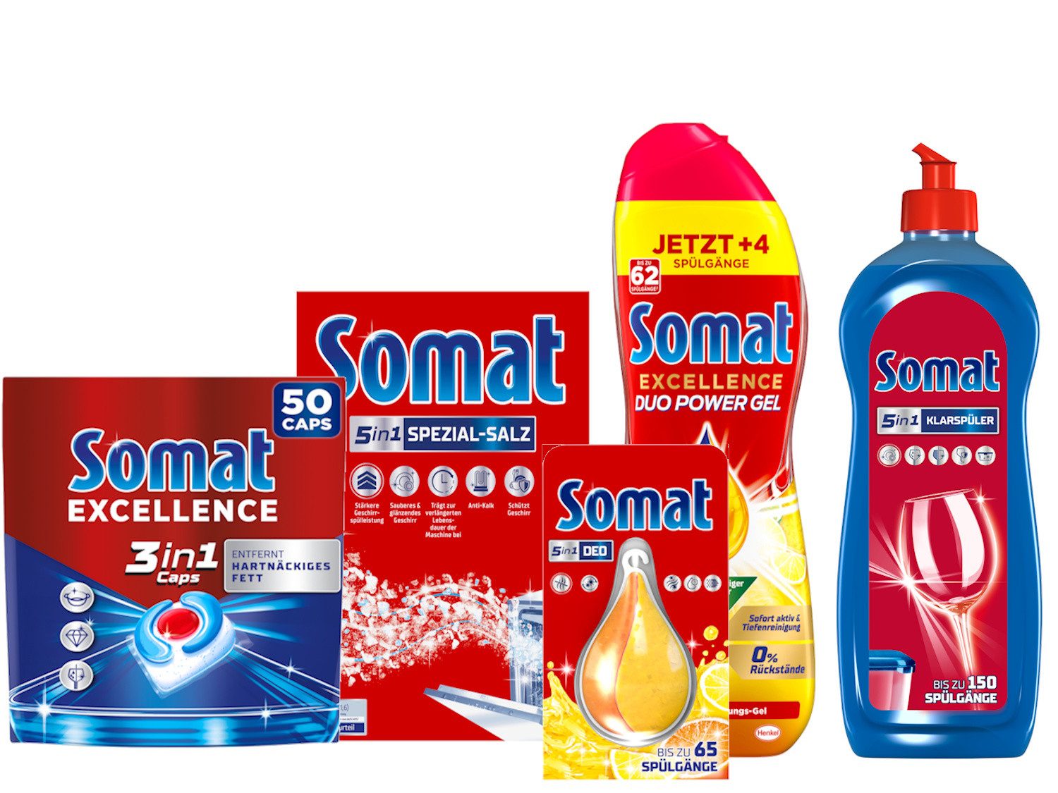 Somat SOMAT 3in1 Caps 50 St. + Spezial-Salz 1,2kg Spülmaschinentabs