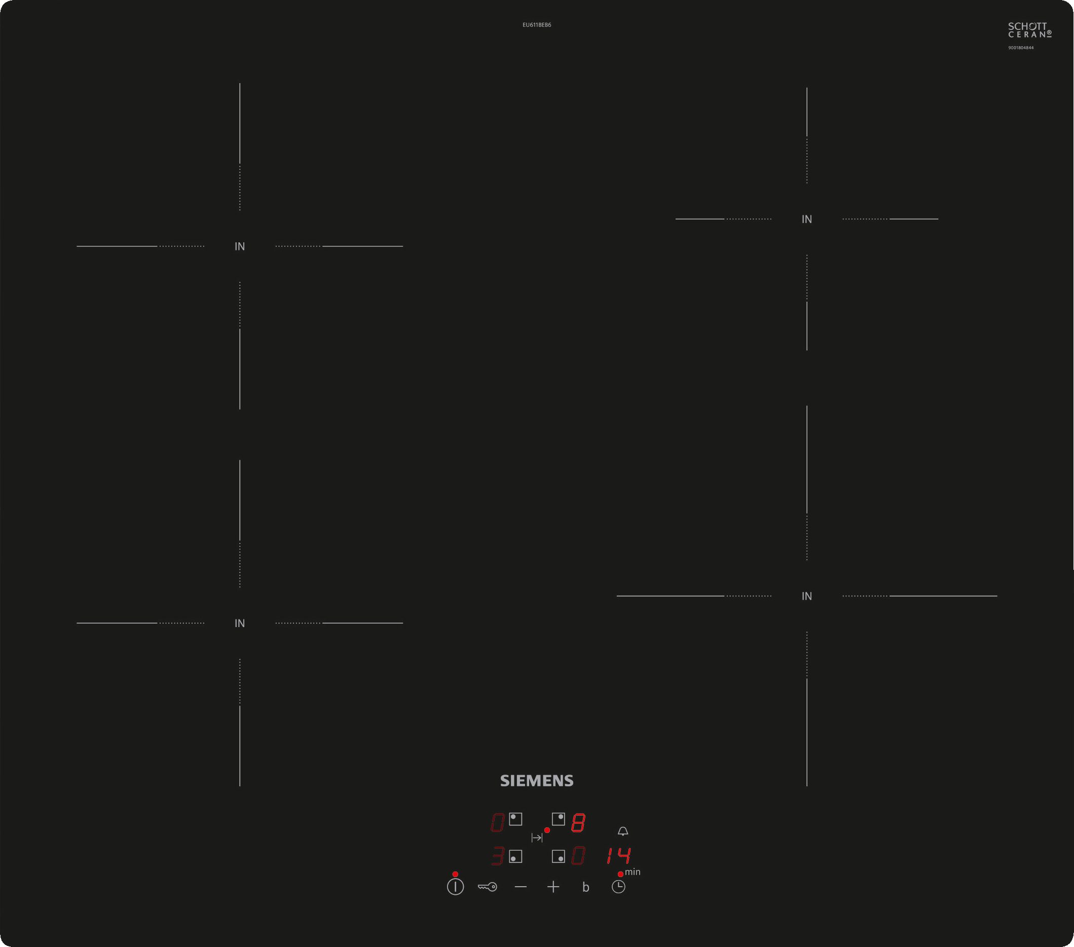 SIEMENS Induktions-Kochfeld von SCHOTT CERAN® iQ100 EU611BEB6E