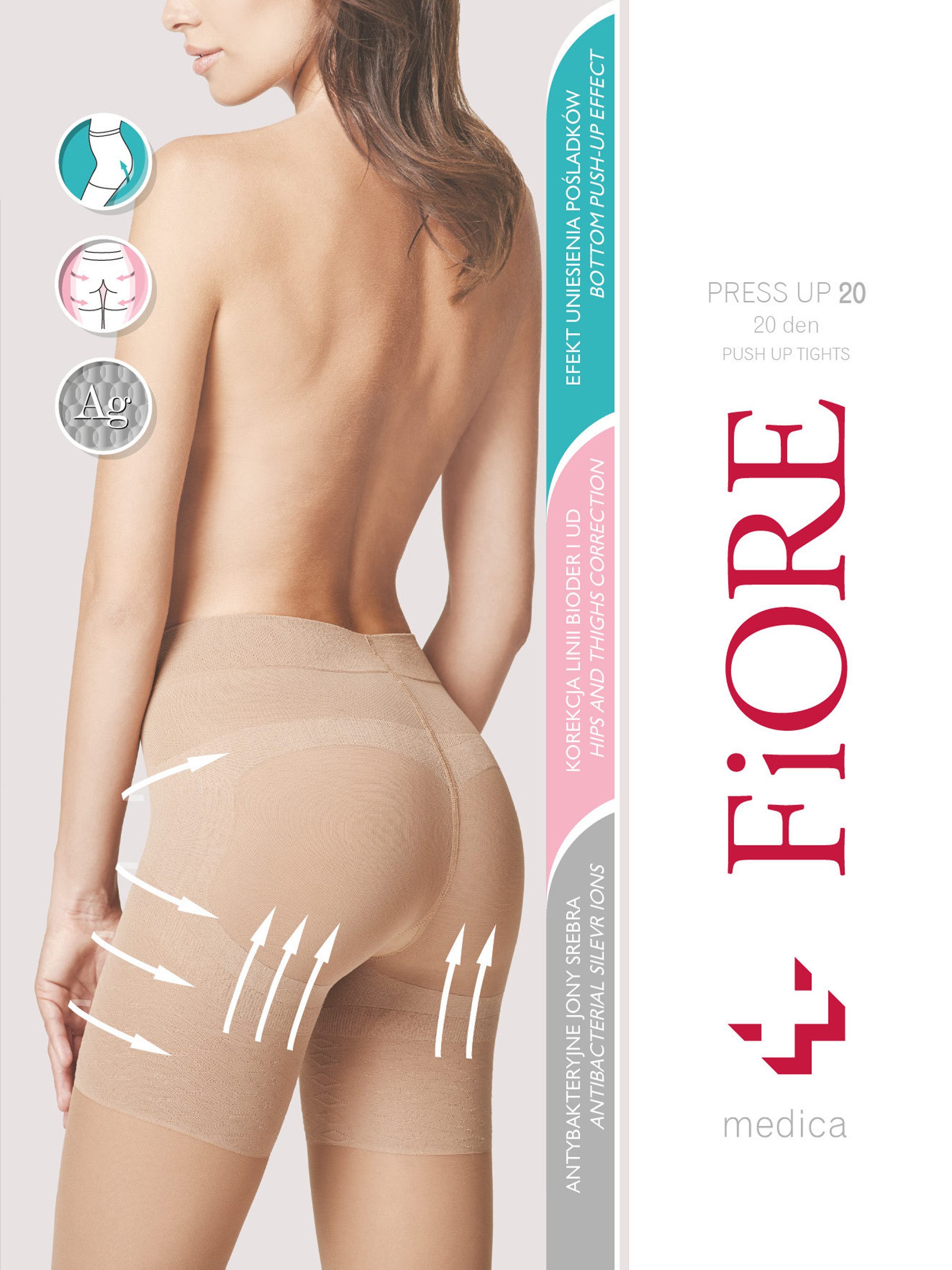 Fiore Stützstrumpfhose Bodycare (Packung 1 St. 1 Paar) Stützstrumpfhose 40DEN mit Shaping-Effekt