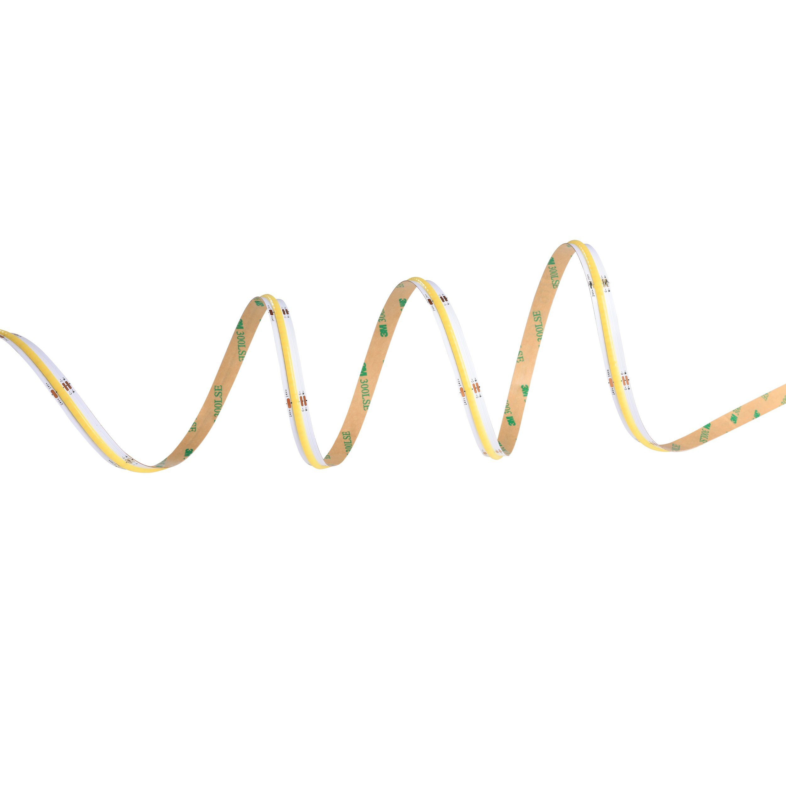 EGLO LED Lichtleiste Cob stripe, Leuchtmittel inklusive, LED Strip, 5m Streifen kürzbar, inkl. Fernbedienung, zum Kleben