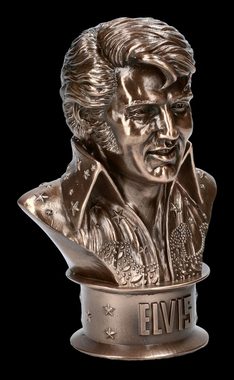 Figuren Shop GmbH Dekofigur Elvis Presley Büste - bronziert Dekofigur Dekoration