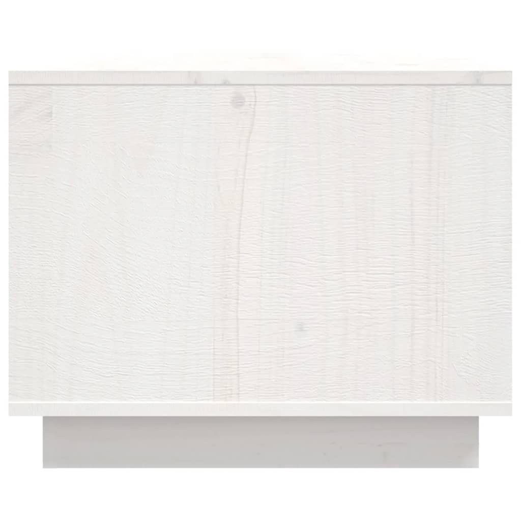 Kiefer Weiß Massivholz | (1-St) 80x50x40 vidaXL Couchtisch Couchtisch Weiß cm Weiß