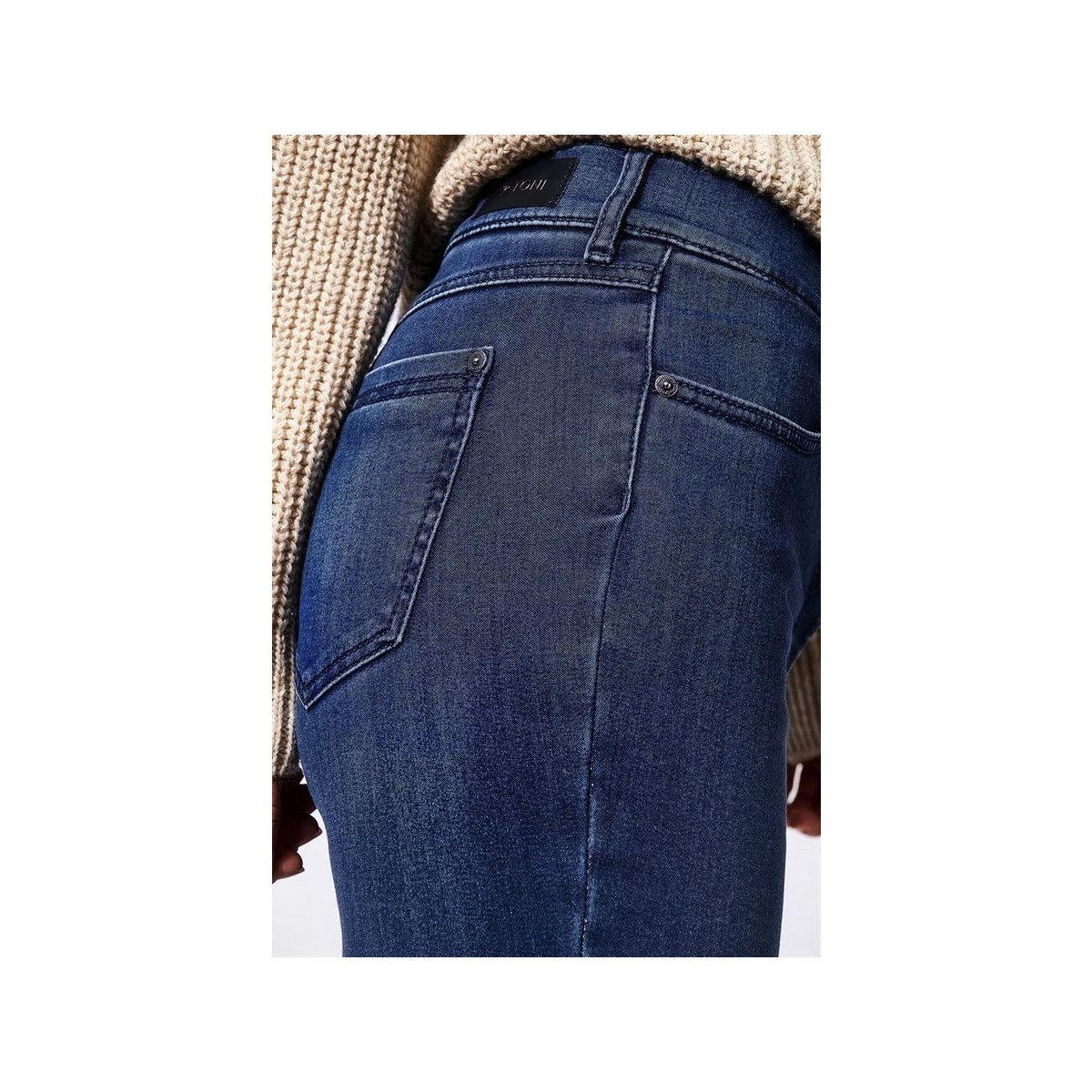 TONI mittel-blau 5-Pocket-Jeans (1-tlg)