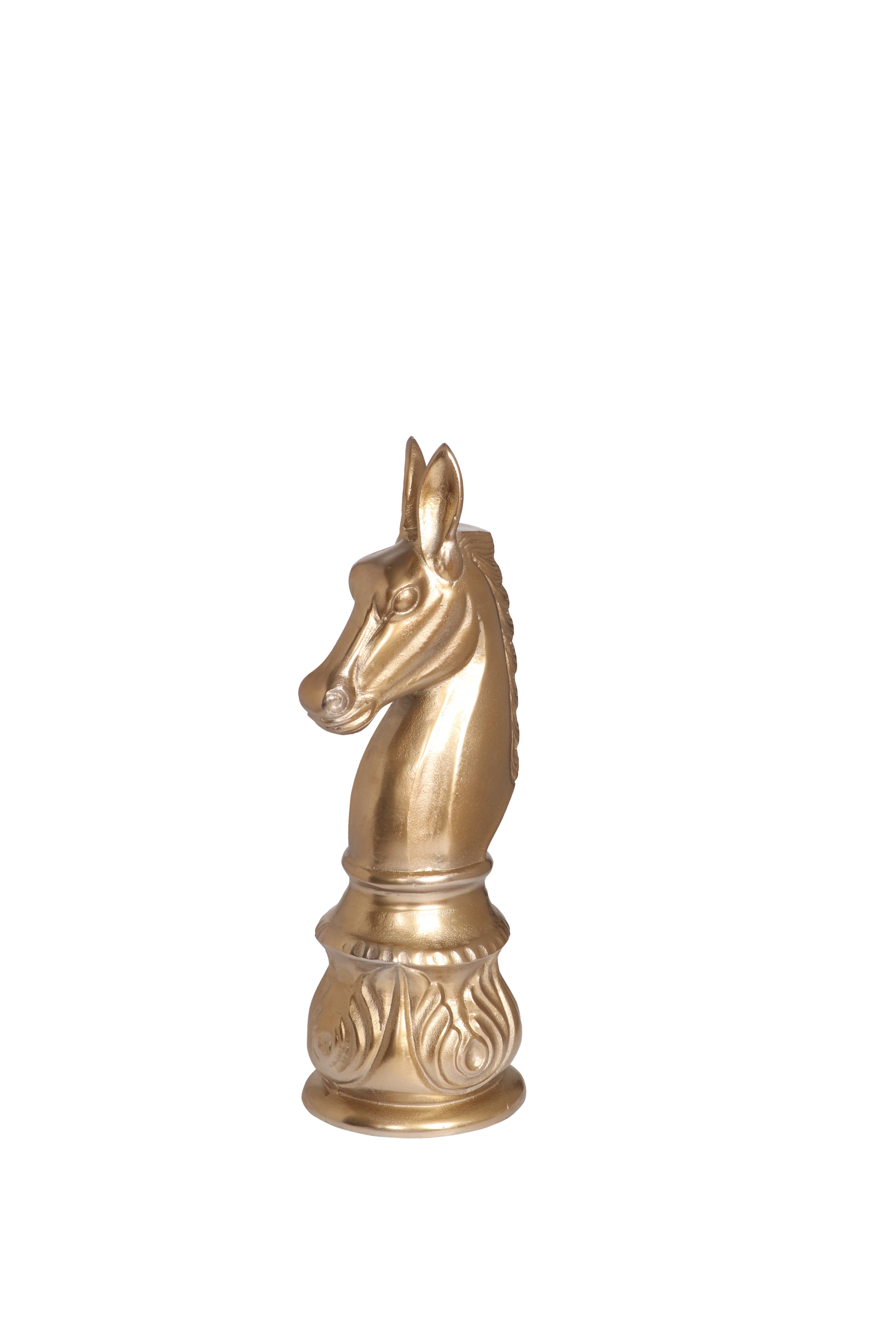 cm, Höhe Pferdliebhaber, Skulptur HORSE Metall More2Home vintage 59 Pferd Dekoobjekt als für antik-gold