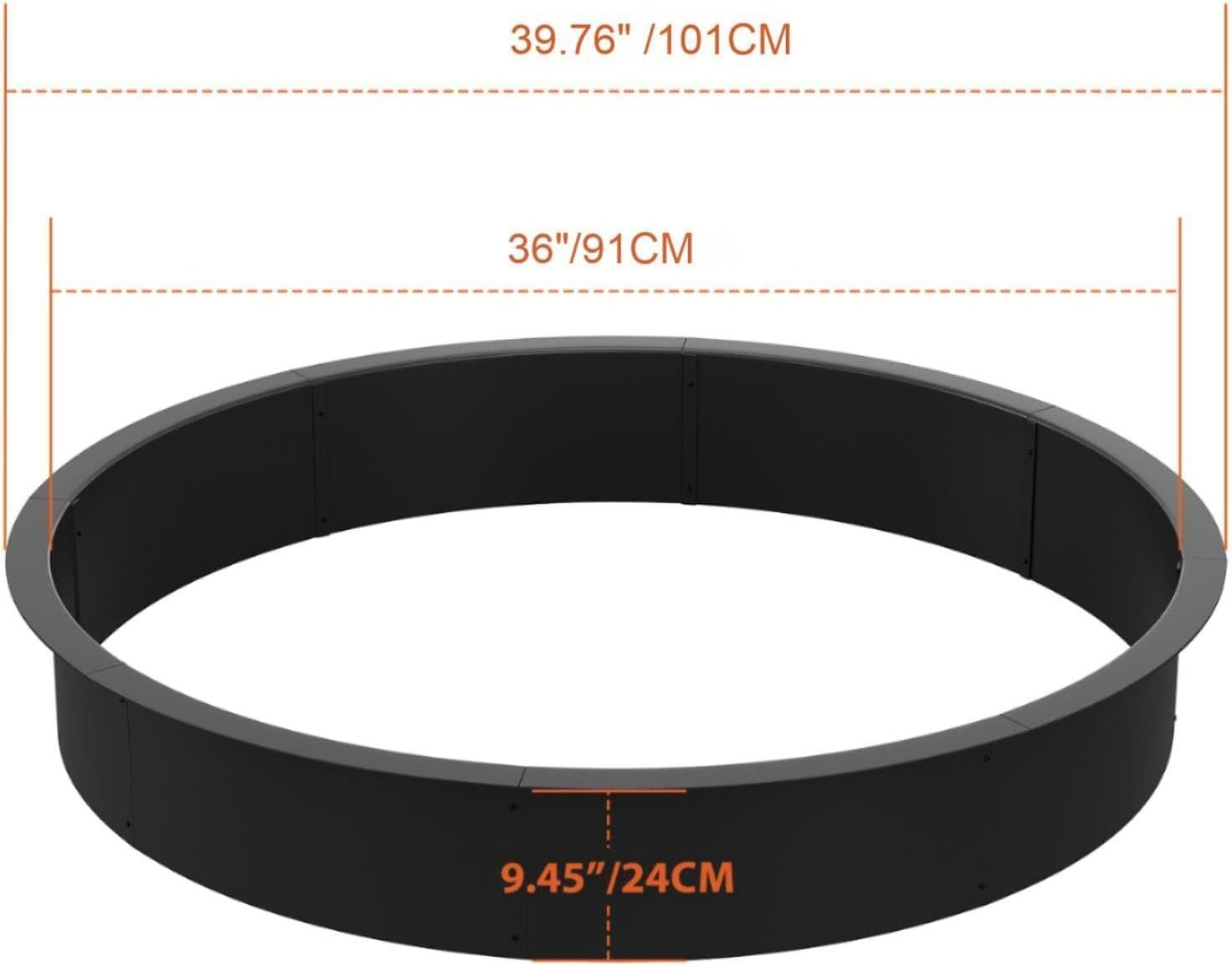 GarveeMore Feuerstelle Rauchfreie Feuerstellenring, 91cm Feuerstelle günstig online kaufen