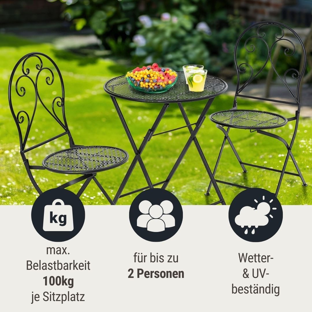 Wohnando GartenEssgruppe Sitzmöbel Garten, kleines Bistroset "Core
