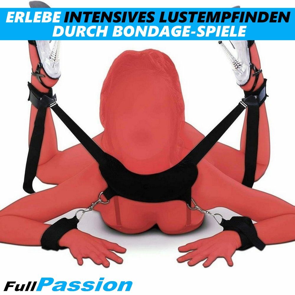 BDSM Set Sexspielzeug, Fesselset Bondage-Set Bondageset FullPassion MAVURA Sex Fußfessel Bondage SM Handfessel SM Fessel