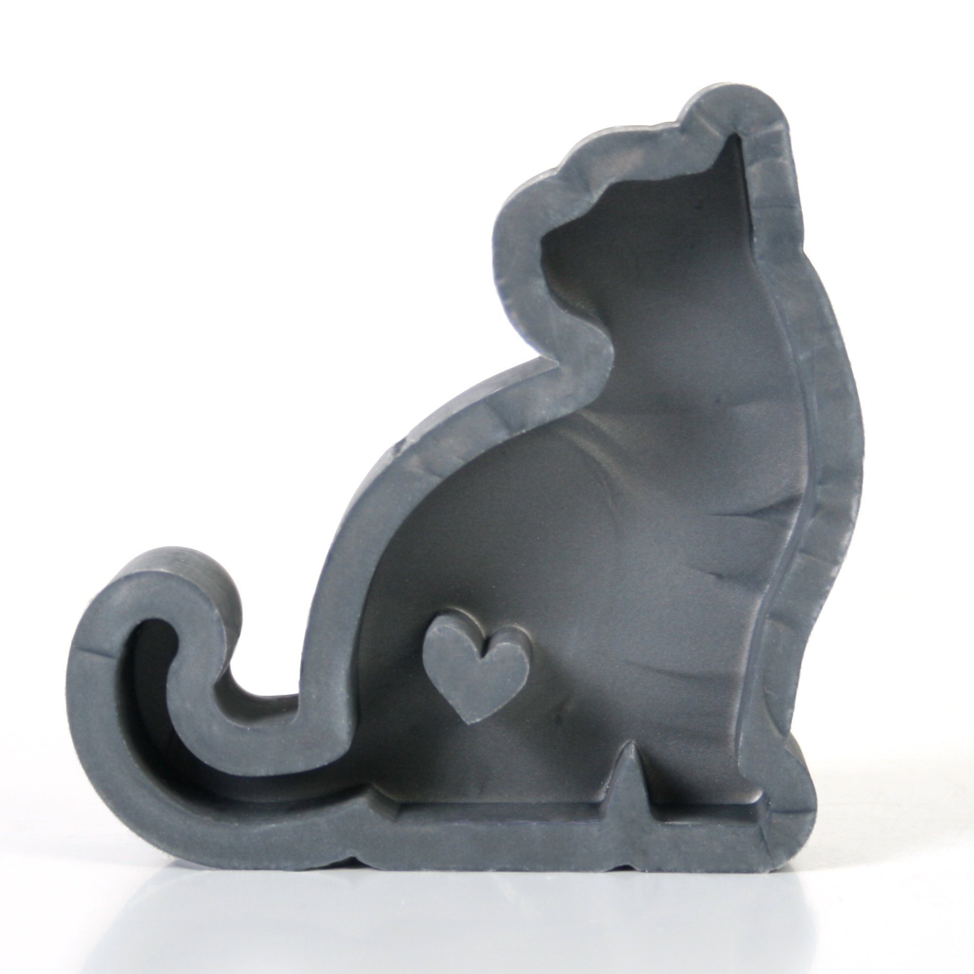 Kreative Feder Silikonform „Katze“ aus hochwertigem Silikon zum Basteln mit Beton, Harz, Wachs..., aus hochwertigem Silikon aus Deutschland