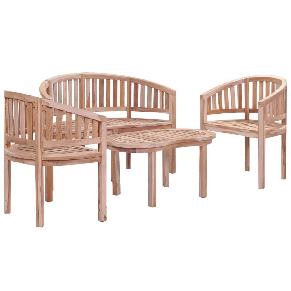 vidaXL Essgruppe »vidaXL 4tlg. GartenEssgruppe Teak