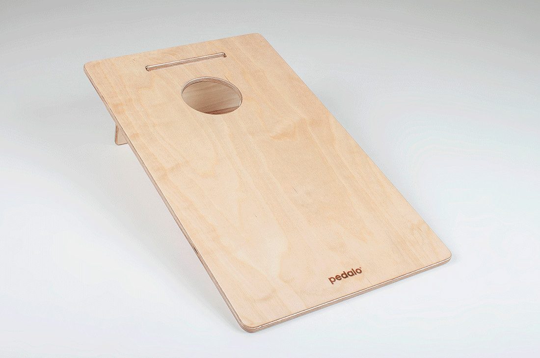 pedalo® Spiel Cornhole Kids I Wurfspiel I Geschicklichkeit I Indoor & Outdoor, Wurfspiel, Steckbar inkl. Baumwoll-Jute-Rucksack