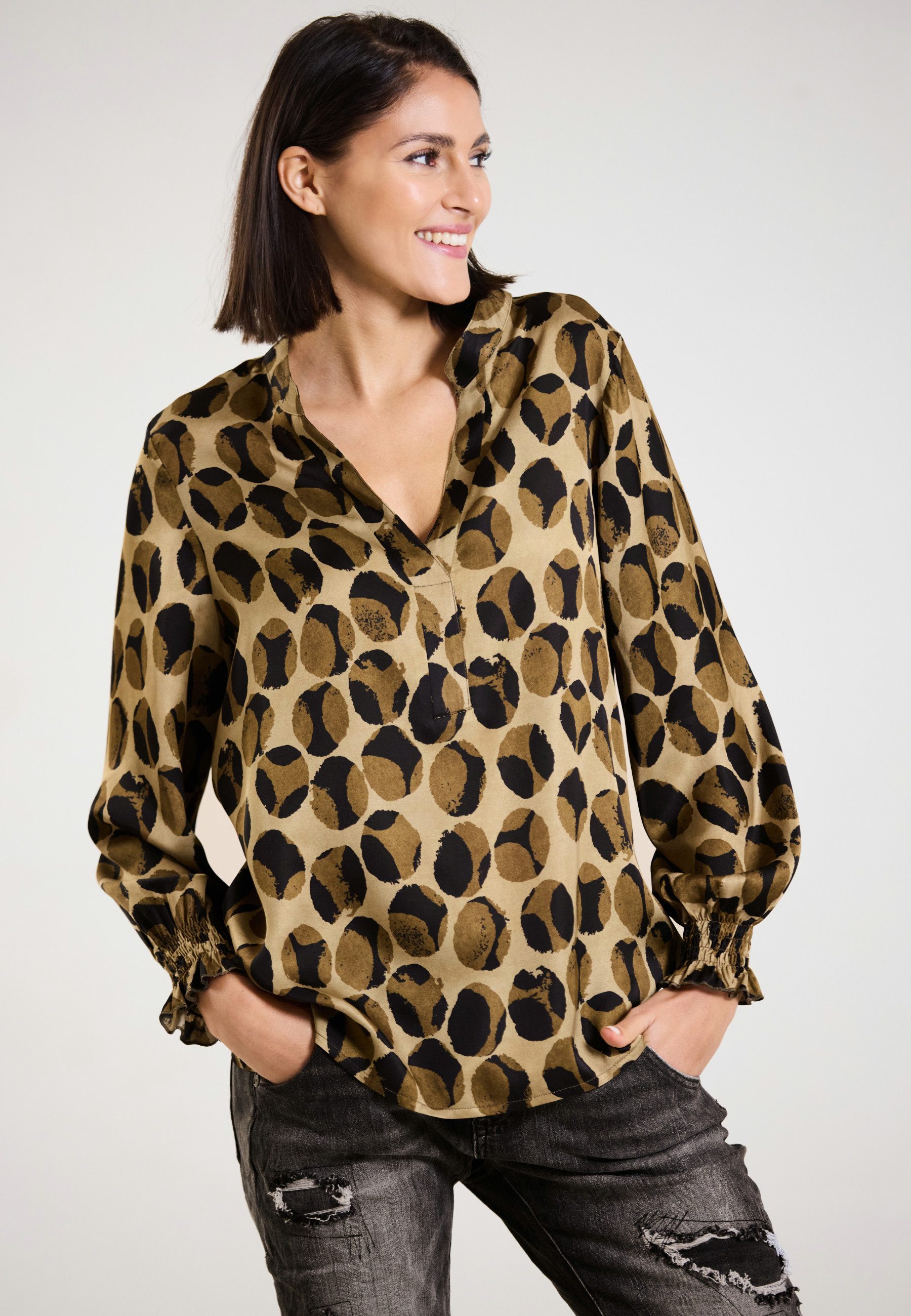 Satinbluse WILD DOT