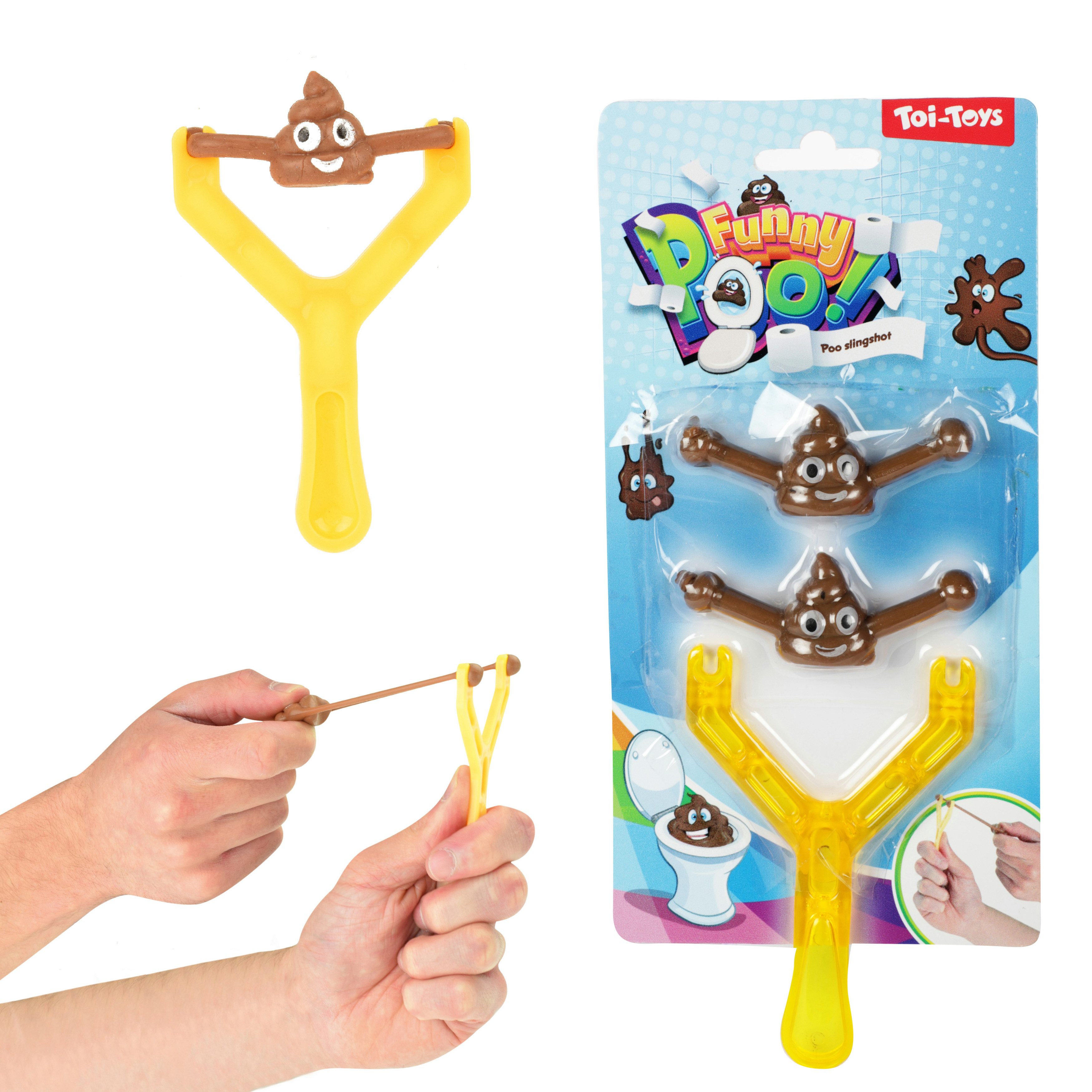 Toi-Toys Spiel FUNNY POO Schleuder - Lächelnder Poop