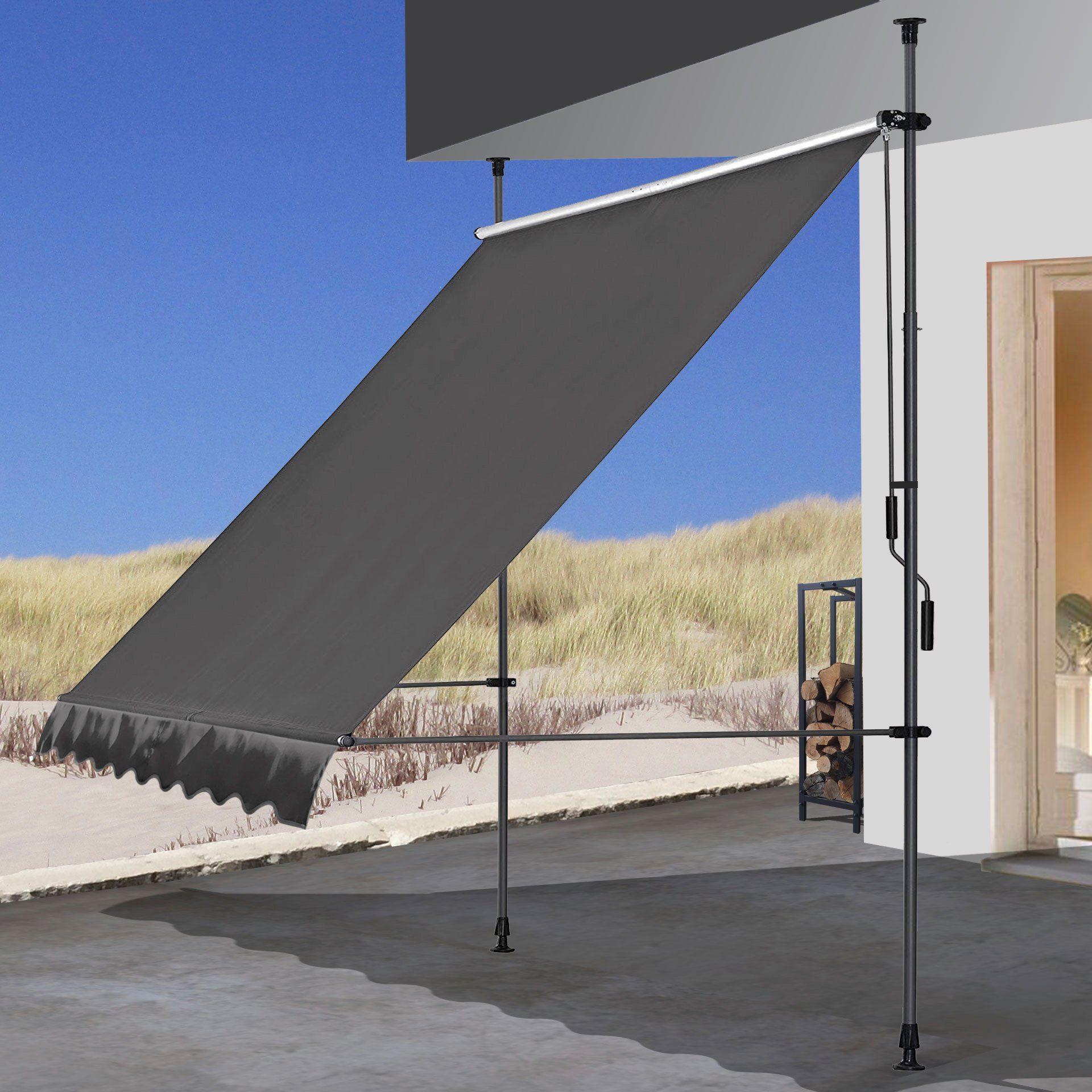 Quick Star Klemm-Senkrechtmarkise 300 cm Breite, günstig online kaufen