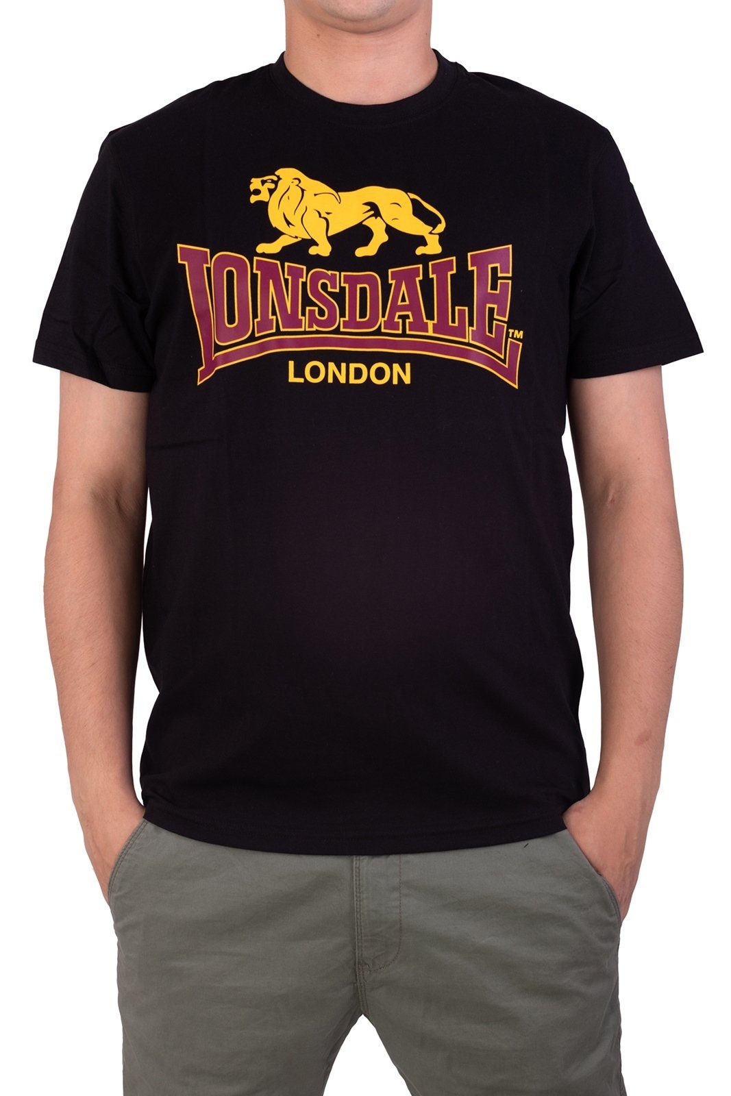 Lonsdale T-Shirt T-Shirt schwarz Lonsdale (1-tlg) Taverham