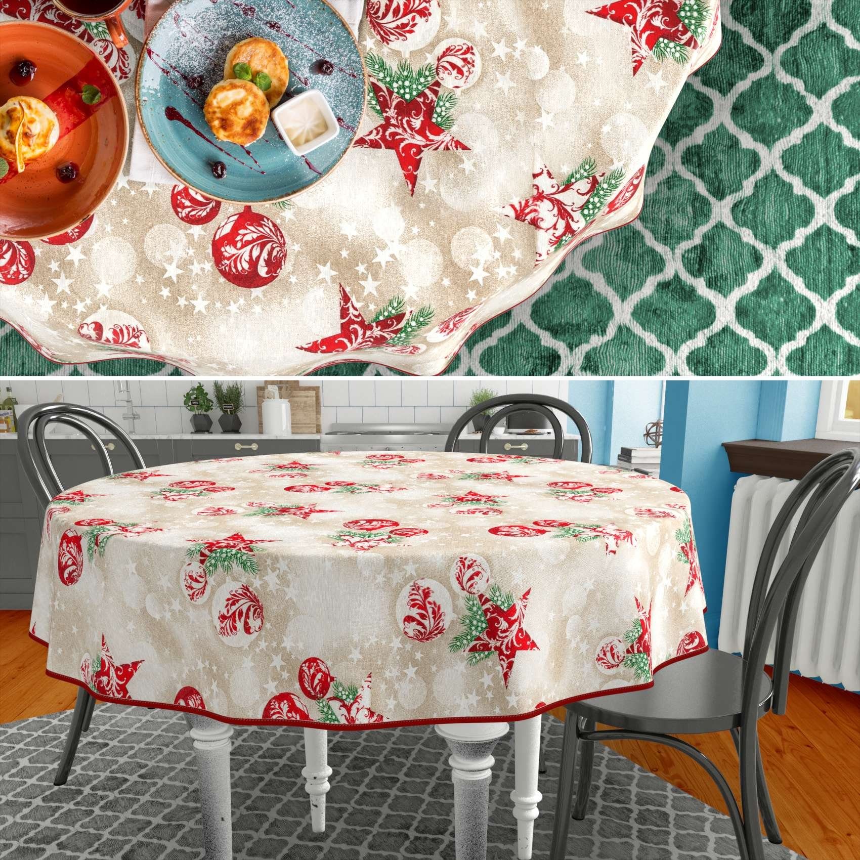 ANRO Tischdecke abwaschbar mit Motiv schmutzabweisend Stoff-Wachstuch 2.0 ( günstig online kaufen