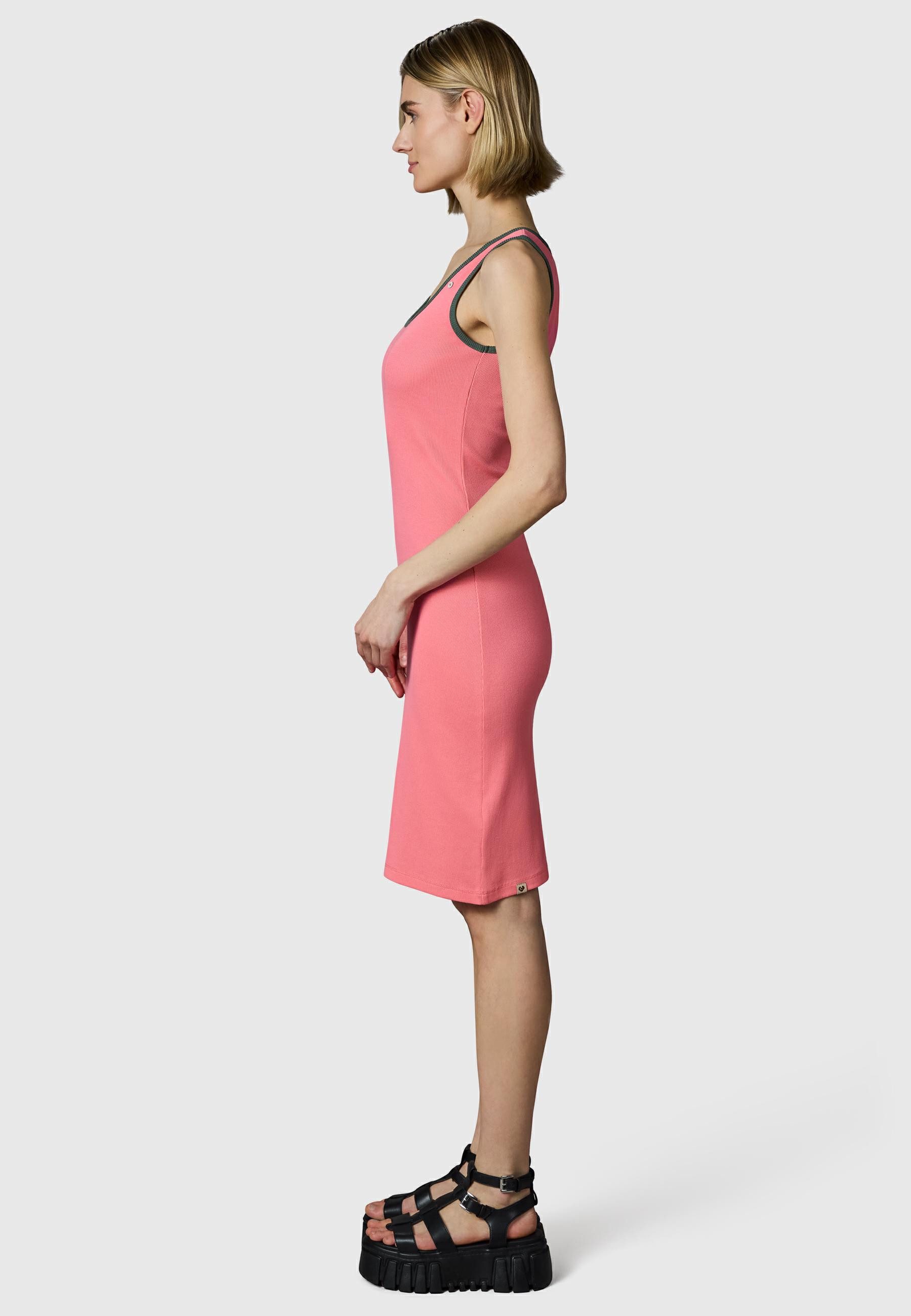 Ragwear Shirtkleid Montyca Short YOUMODO Sommerkleid mit kontrastfarbenen Details
