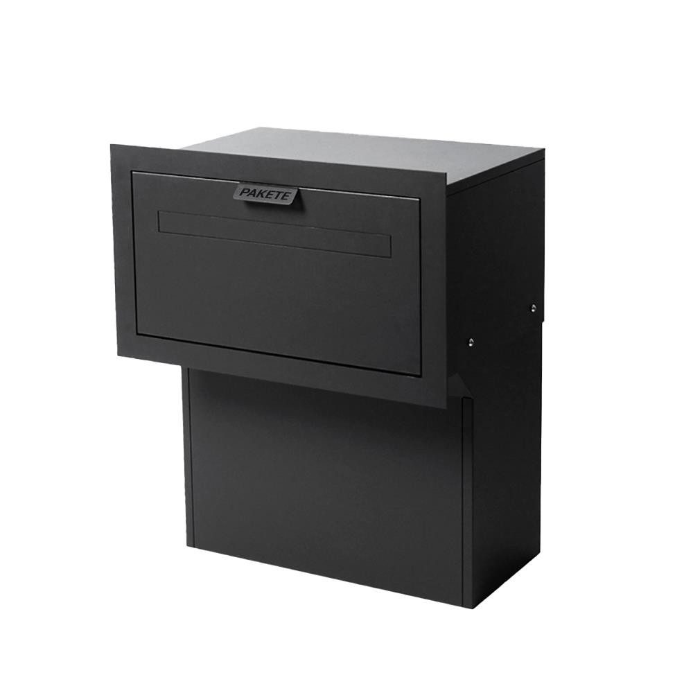 Letterbox24 Briefkasten MILA Durchwurfpaketbriefkasten für Zaun und Mauer in RAL 7016