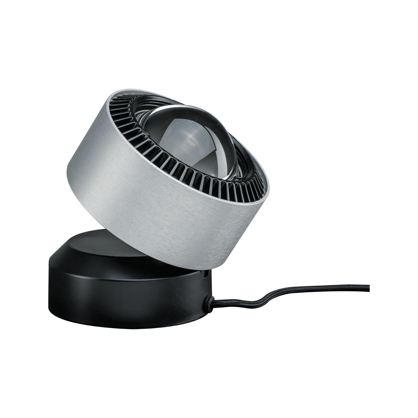 Paulmann LED Tischleuchte Aldan 1x3,5W Schwarz/Alu gebürstet 230V Aluminium, LED fest integriert, Warmweiß, dimmbar