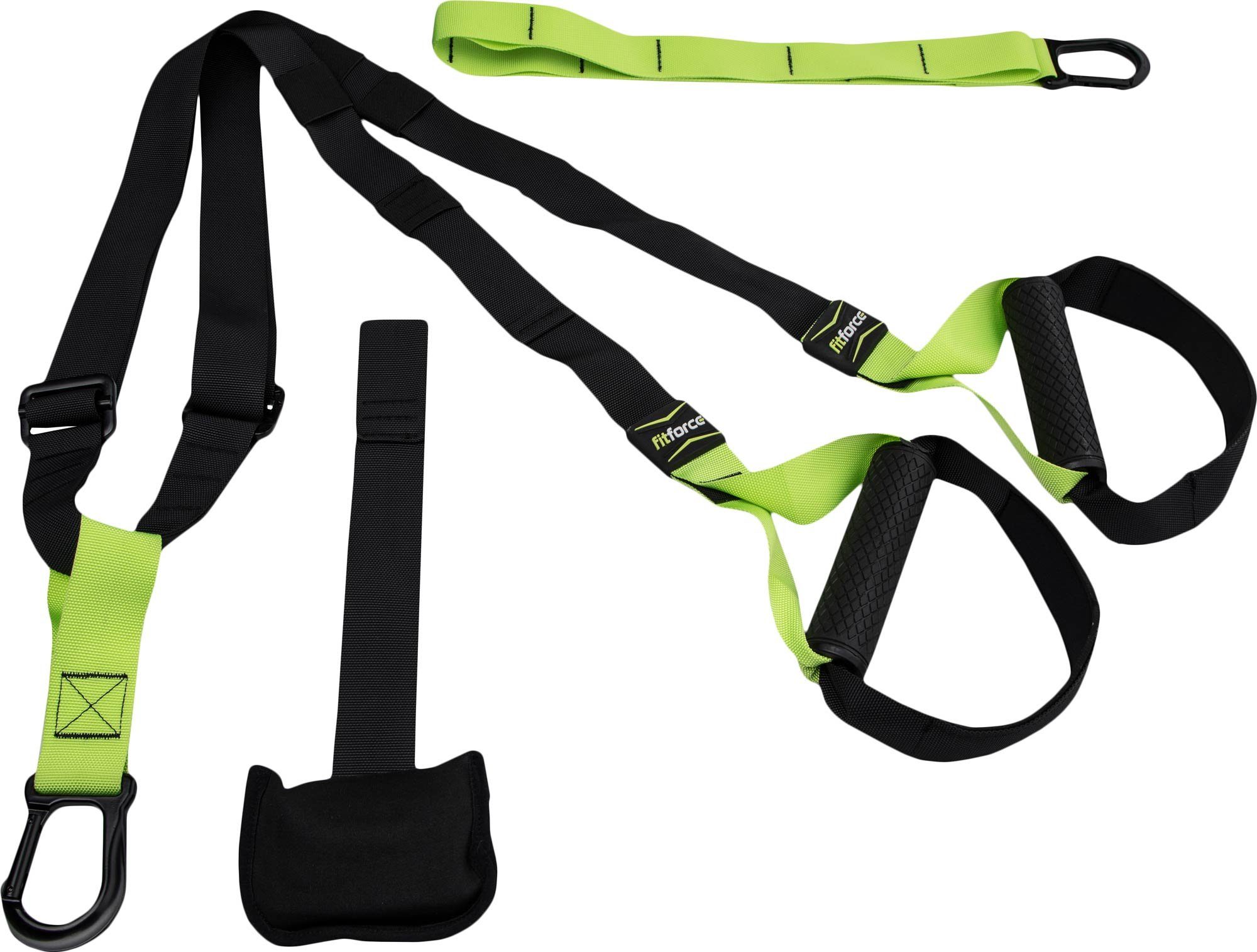 Fitforce Schlingentrainer Fitforce TEREX Schlingentrainer 260cm Suspension Trainer, bis 150kg, mit Türanker