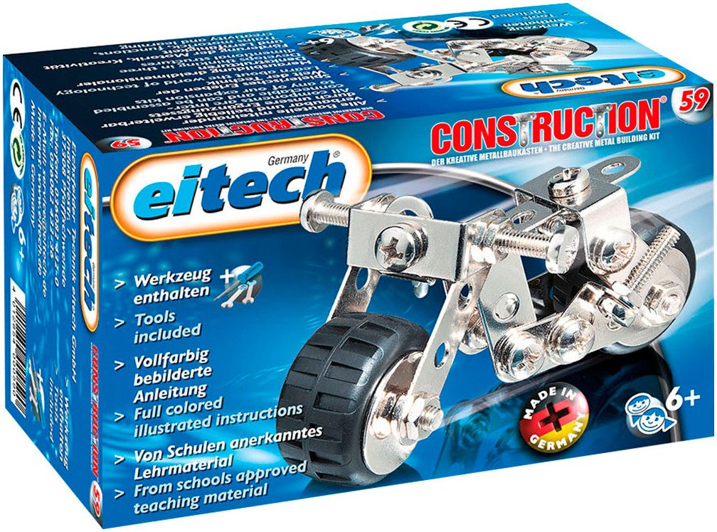 Eitech Motorrad 1 Metallbaukasten, (75 St), Made in Germany