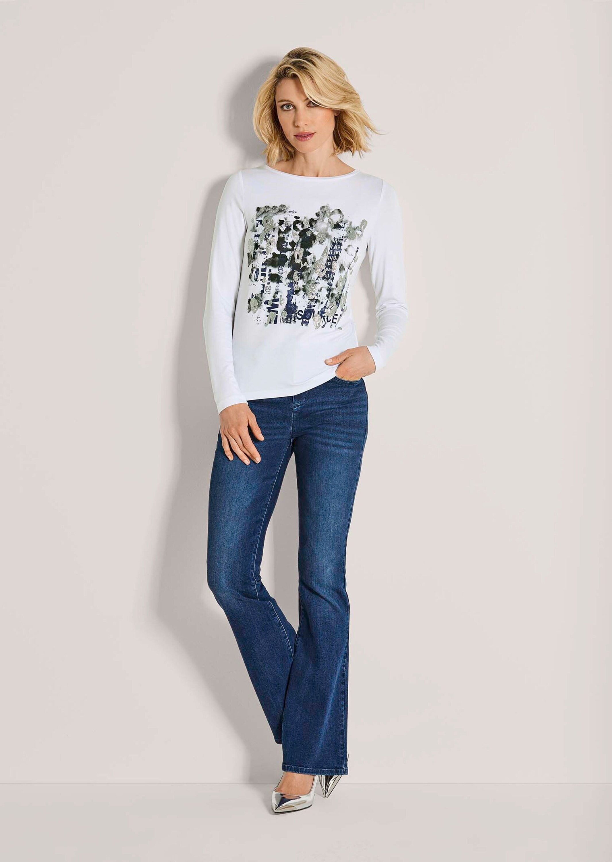 MADELEINE Langarmshirt Glamouröses Oberteil mit Straßakzenten günstig online kaufen