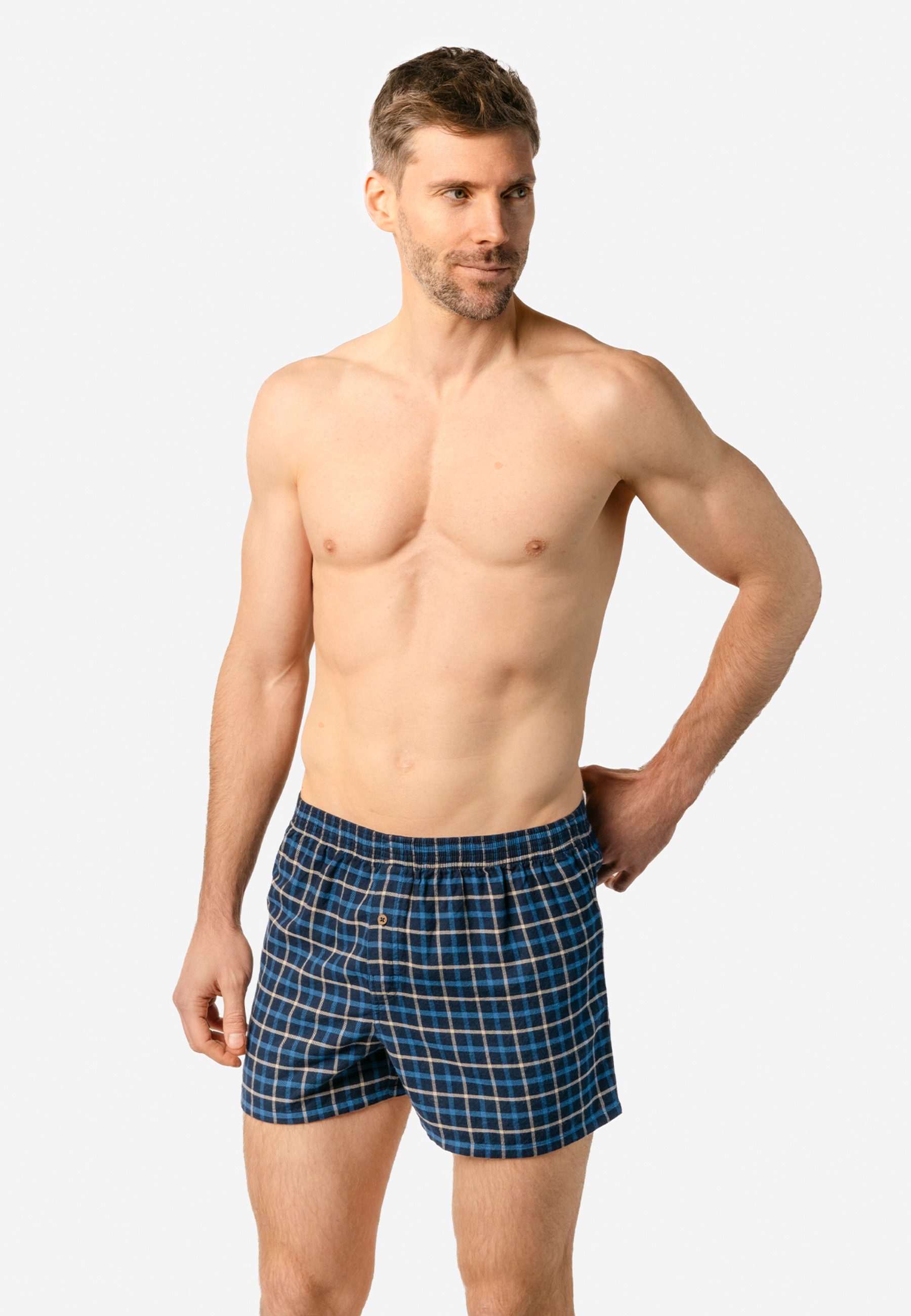 LIVING CRAFTS Boxershorts BORIS, 2er Pack GOTS zertifiziert