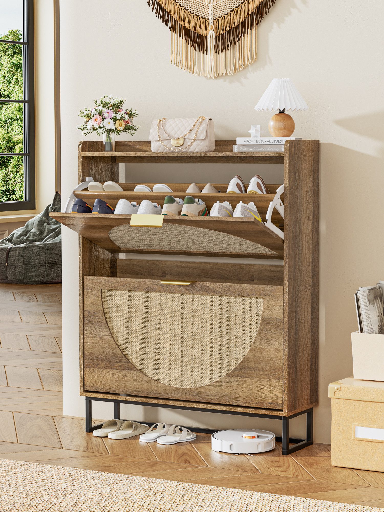 FiveWillowise Schuhschrank Freistehender Schuhkipper, mit Klappen günstig online kaufen