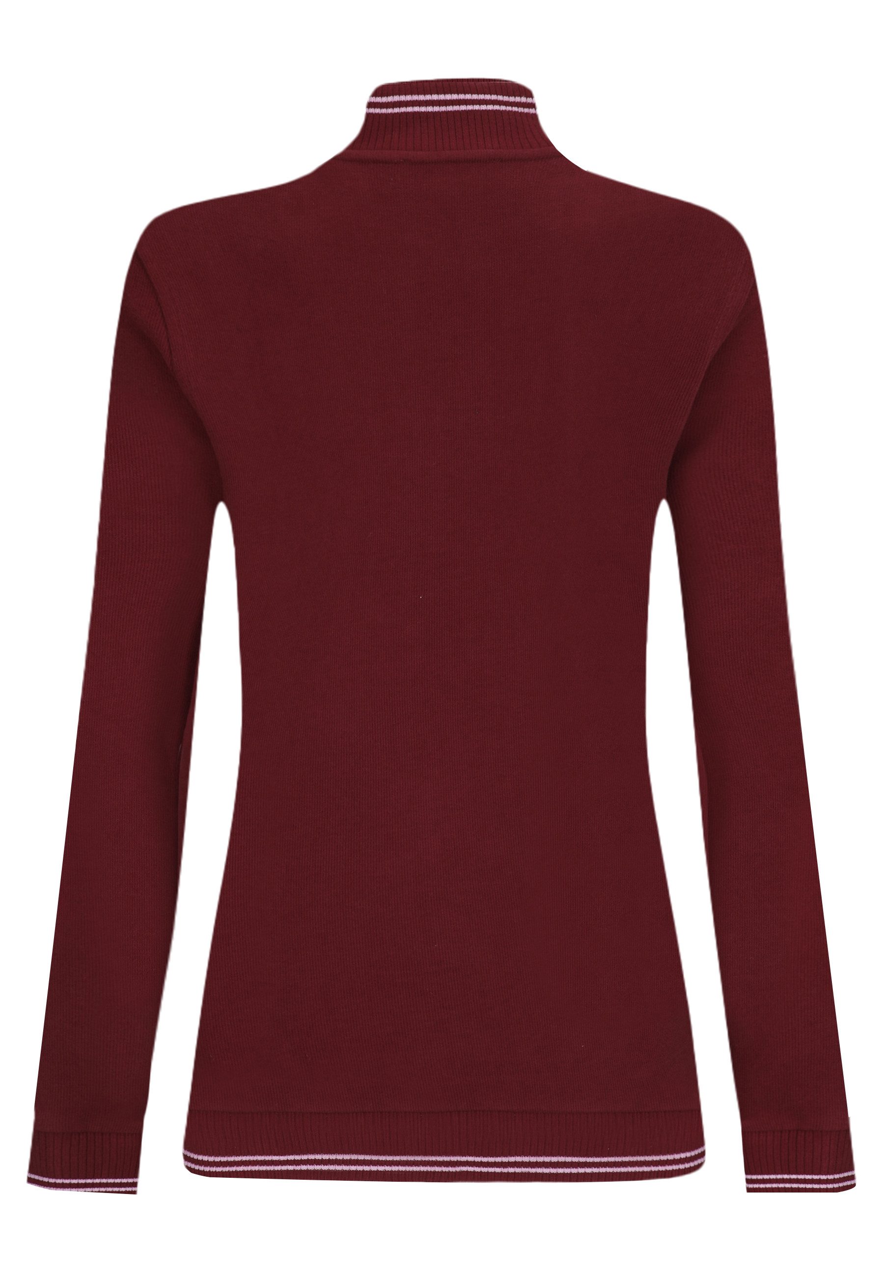 Felix Hardy Stehkragenpullover Strickpullover mit halbem Reißverschluss