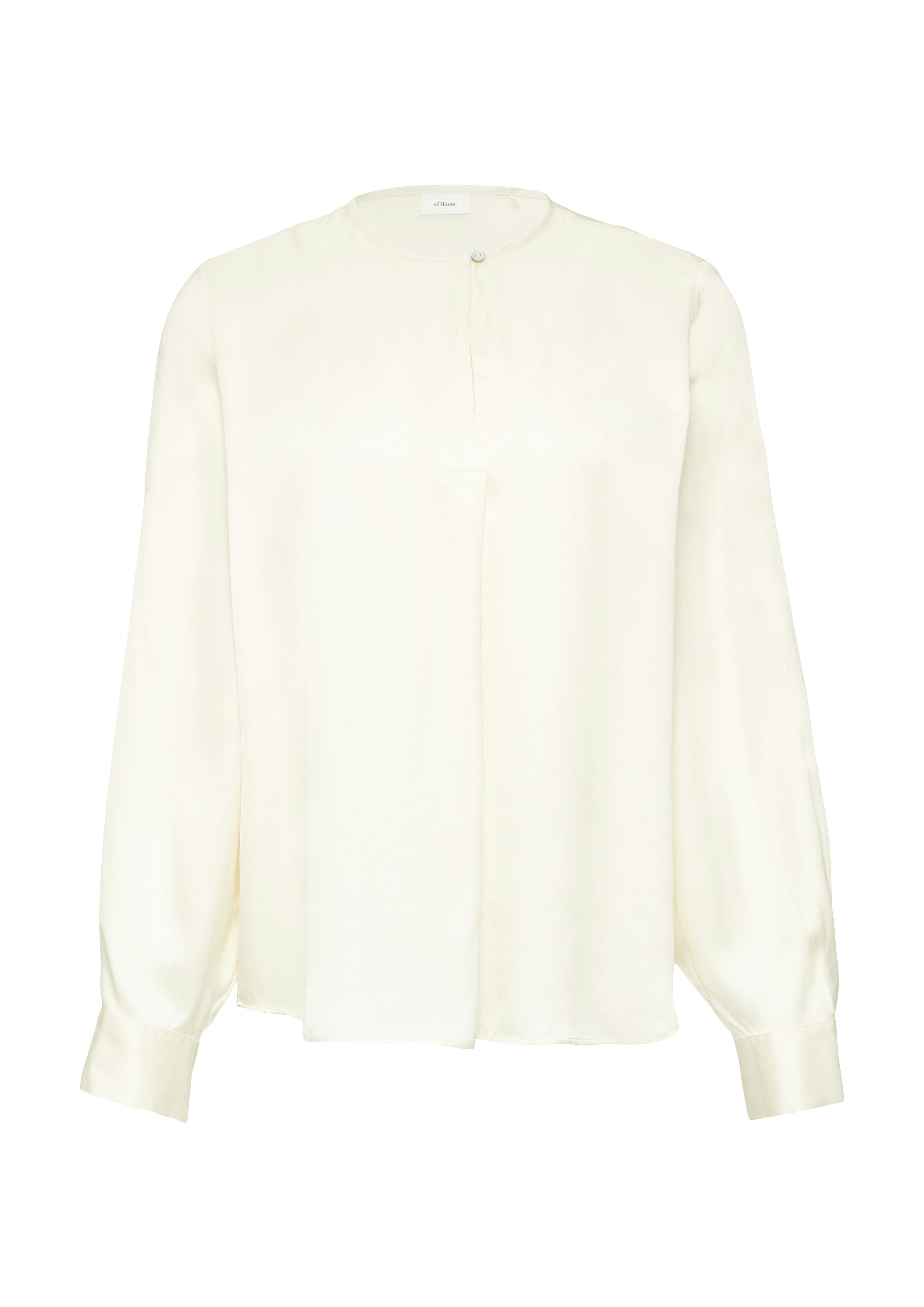 s.Oliver BLACK LABEL Satinbluse mit Manschette an Ärmel günstig online kaufen