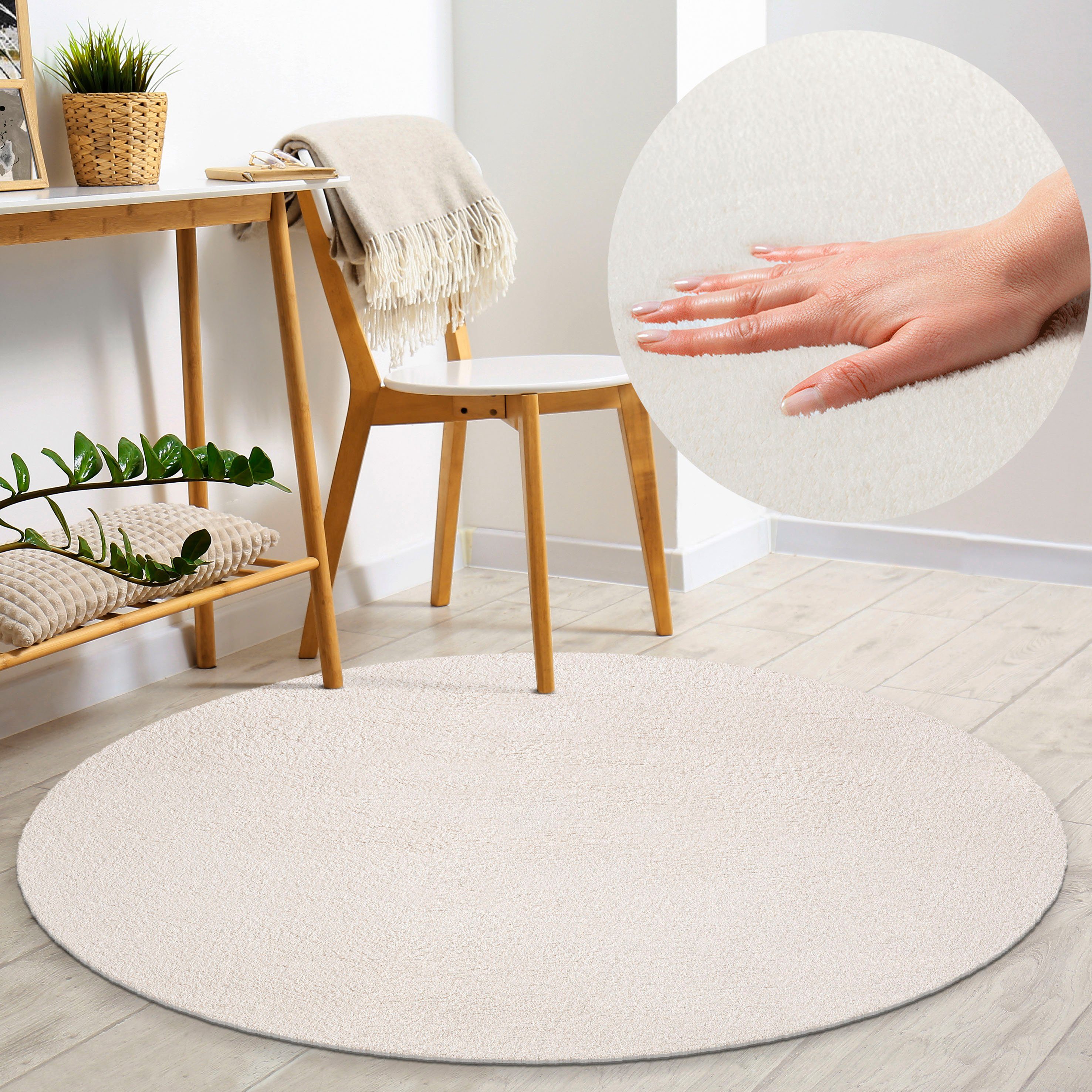 merinos Teppich Loft 37, rund, Höhe: günstig online kaufen