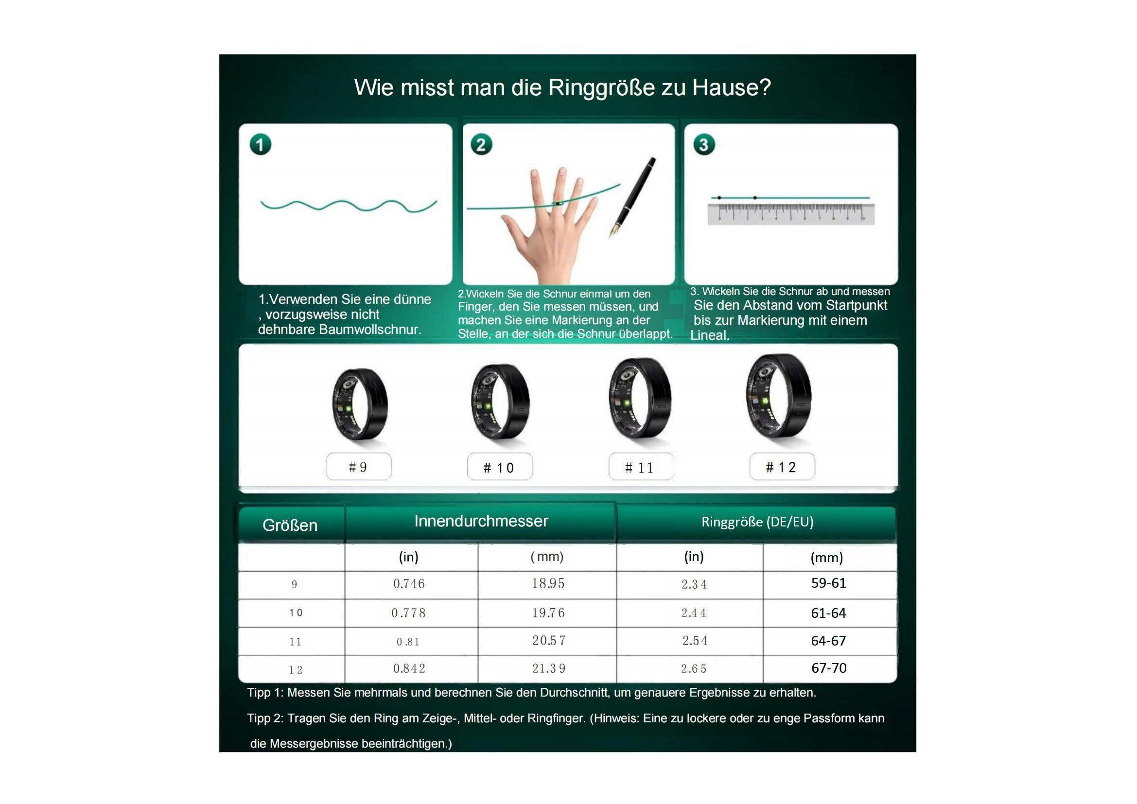 Xruiy Smart Ring für Gesundheit & günstig online kaufen