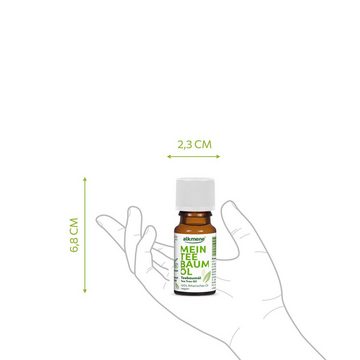 alkmene Körperöl 2x 100% reines Teebaumöl 10 ml vegan & klimaneutral für Haut & Haar, 2-tlg.