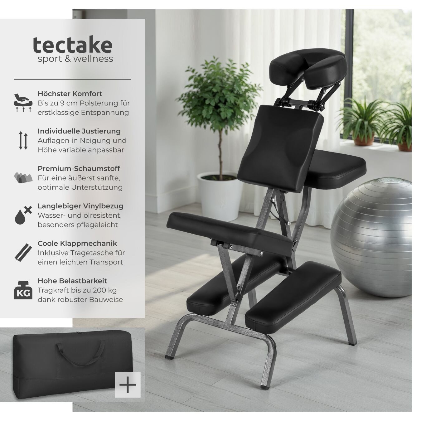 tectake Massagesessel Massagestuhl, klappbar günstig online kaufen