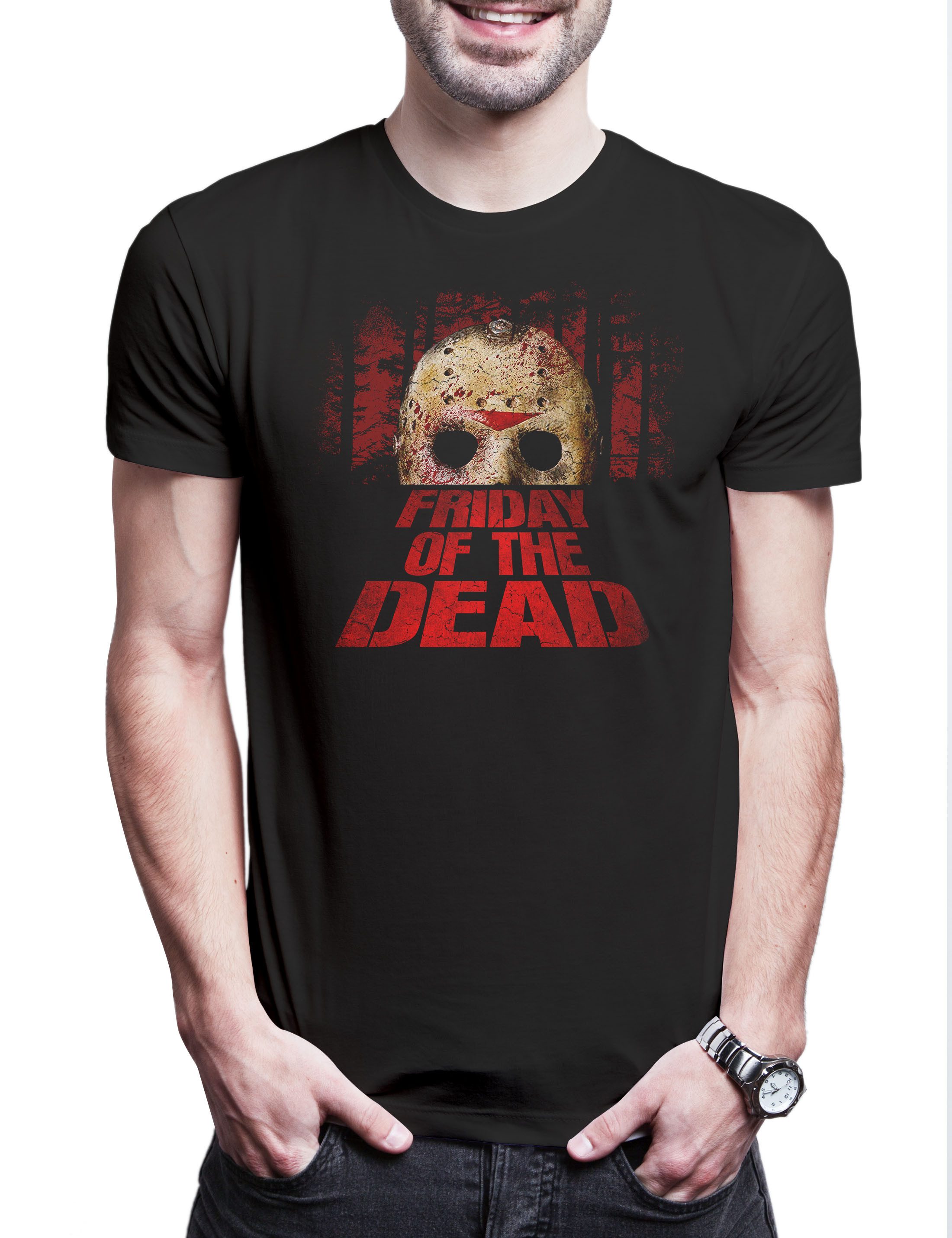 Print-Shirt Friday Of The Dead Herren T-Shirt Dawn The Freitag Machete Jason Mask