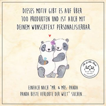 Mr. & Mrs. Panda Windlicht Panda Beste Verlobte der Welt - Transparent - Geschenk, für, Windlich (1 St), Hitzebeständig