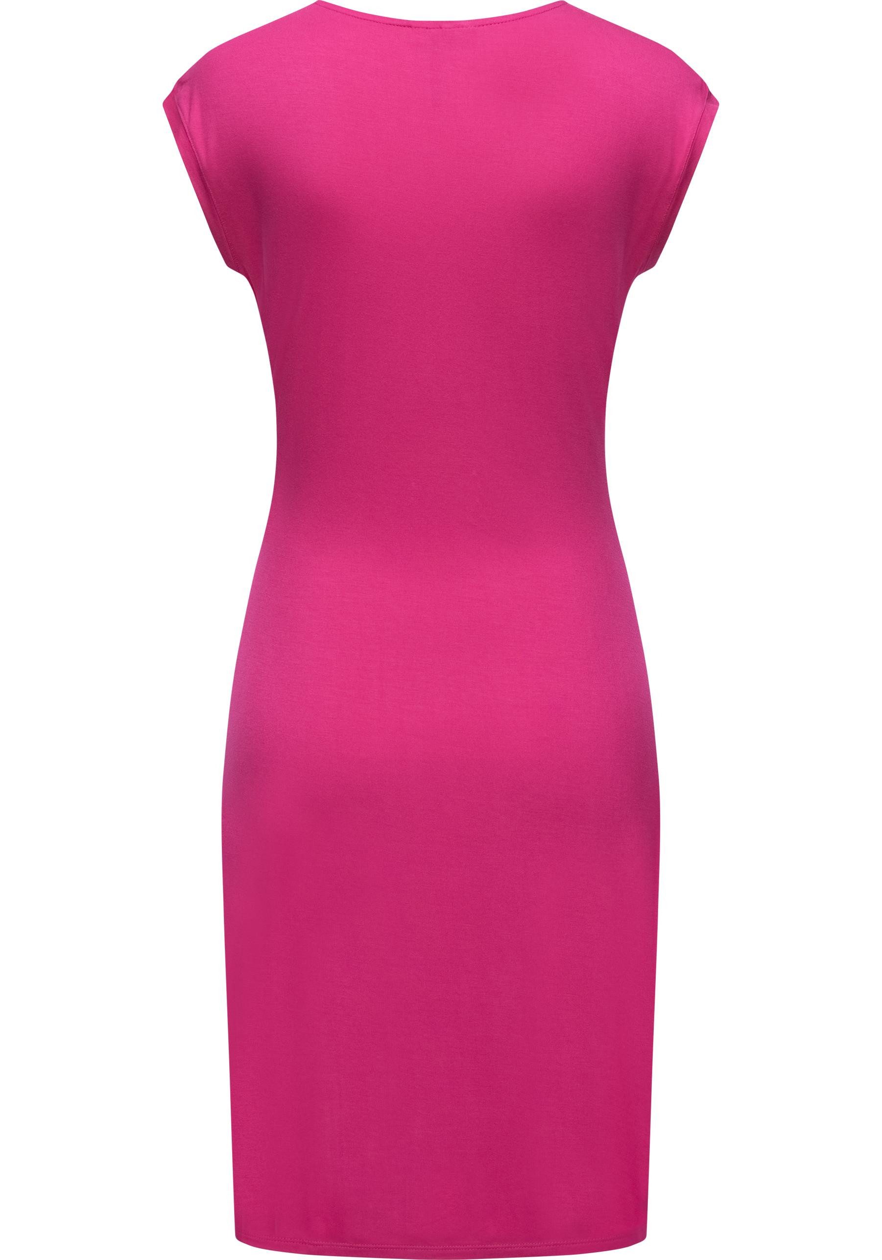 Ragwear Etuikleid Crupi figurbetontes Sommerkleid mit Raffung an der Taille