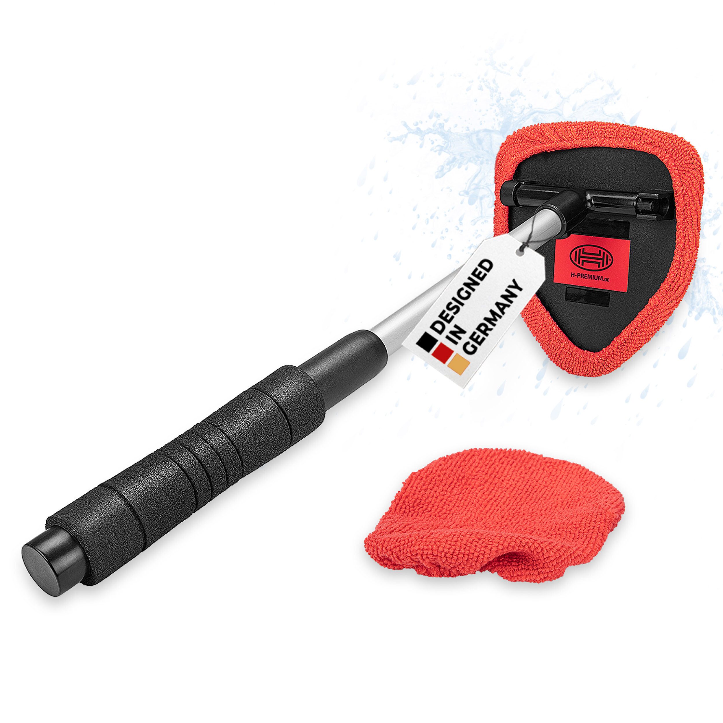HEYNER Autowaschbürste Scheibenreiniger ausziehbar 33-50cm Innenscheibenreiniger Microfase, (Set, 1-tlg)