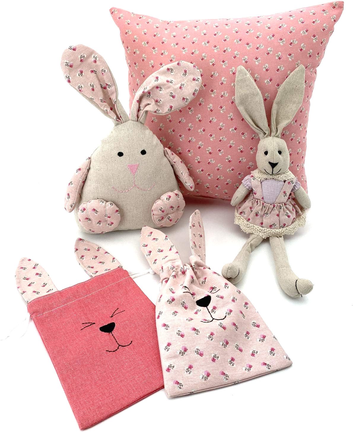 heimtexland Türstopper Osterhase Deko Figur Leinen-Optik Ostern (Typ740, 1 St., 1), Hasenfigur mit Sandfüllung I Landhaus Stil I biegsame Ohren