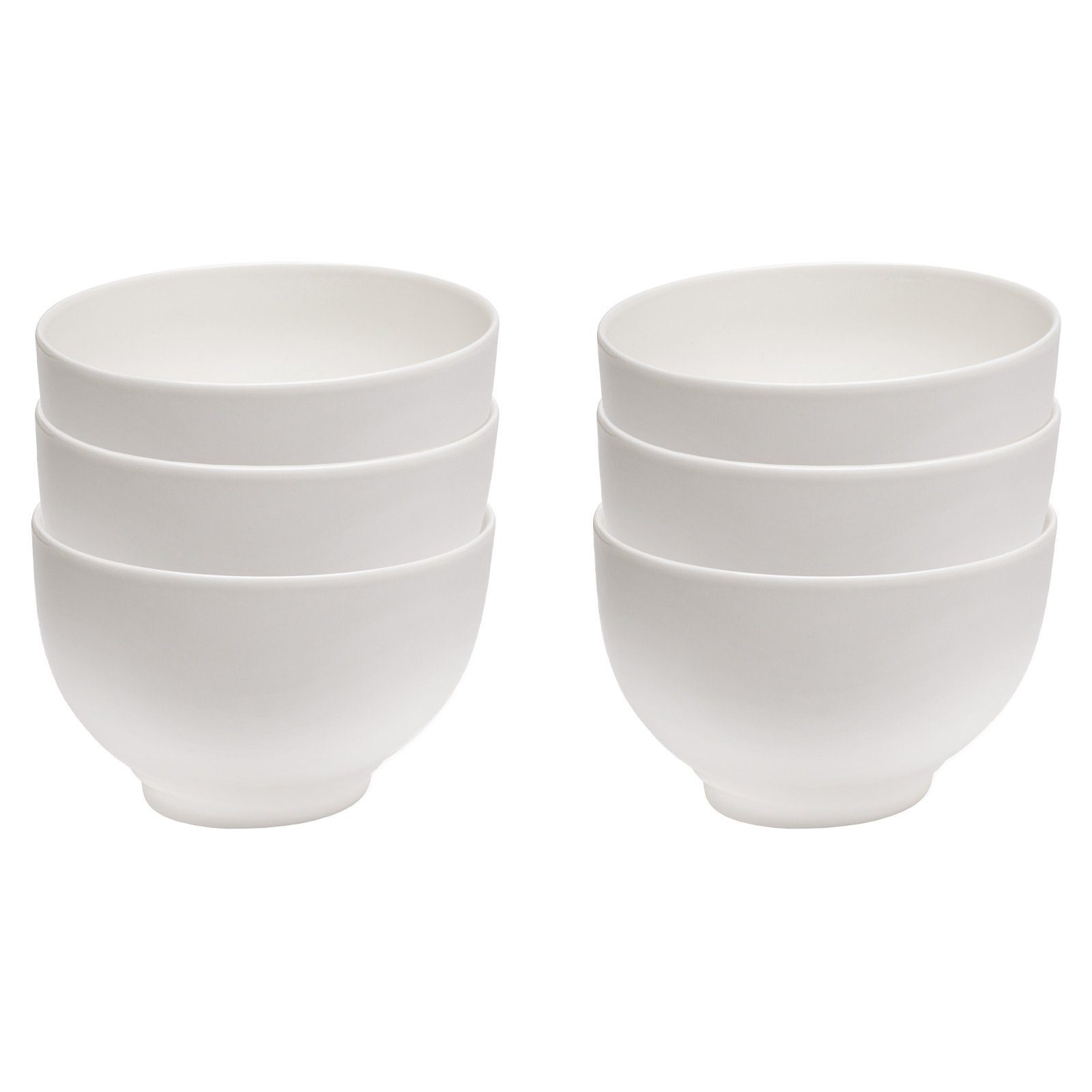 vivo Villeroy & Boch Group Schale Basic White Müslischalen 750 ml 6er Set, Porzellan, (6 Schalen, 6-tlg)