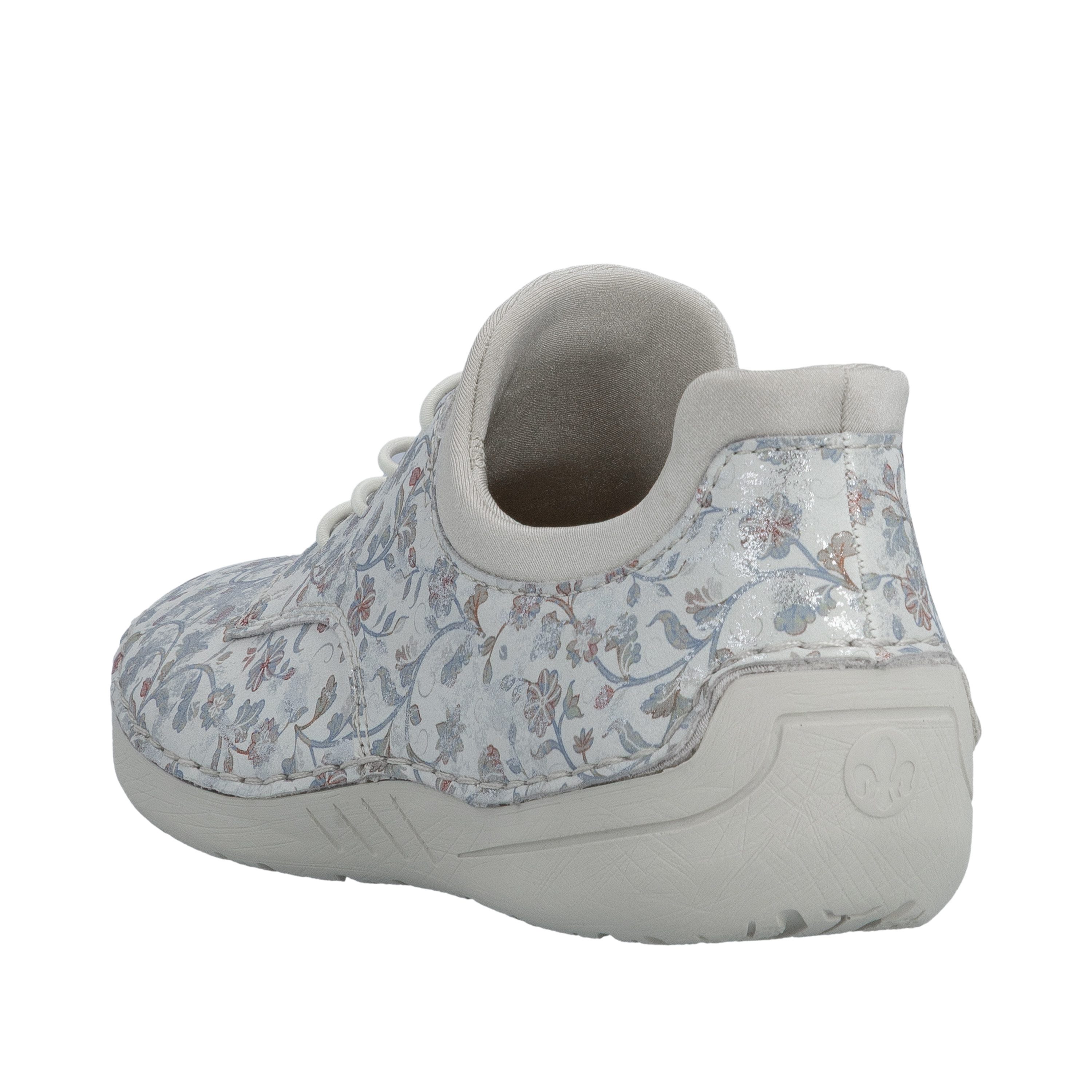 Rieker Slip-On Sneaker Slipper, Halbschuh, Freizeitschuh mit floraler Musterung