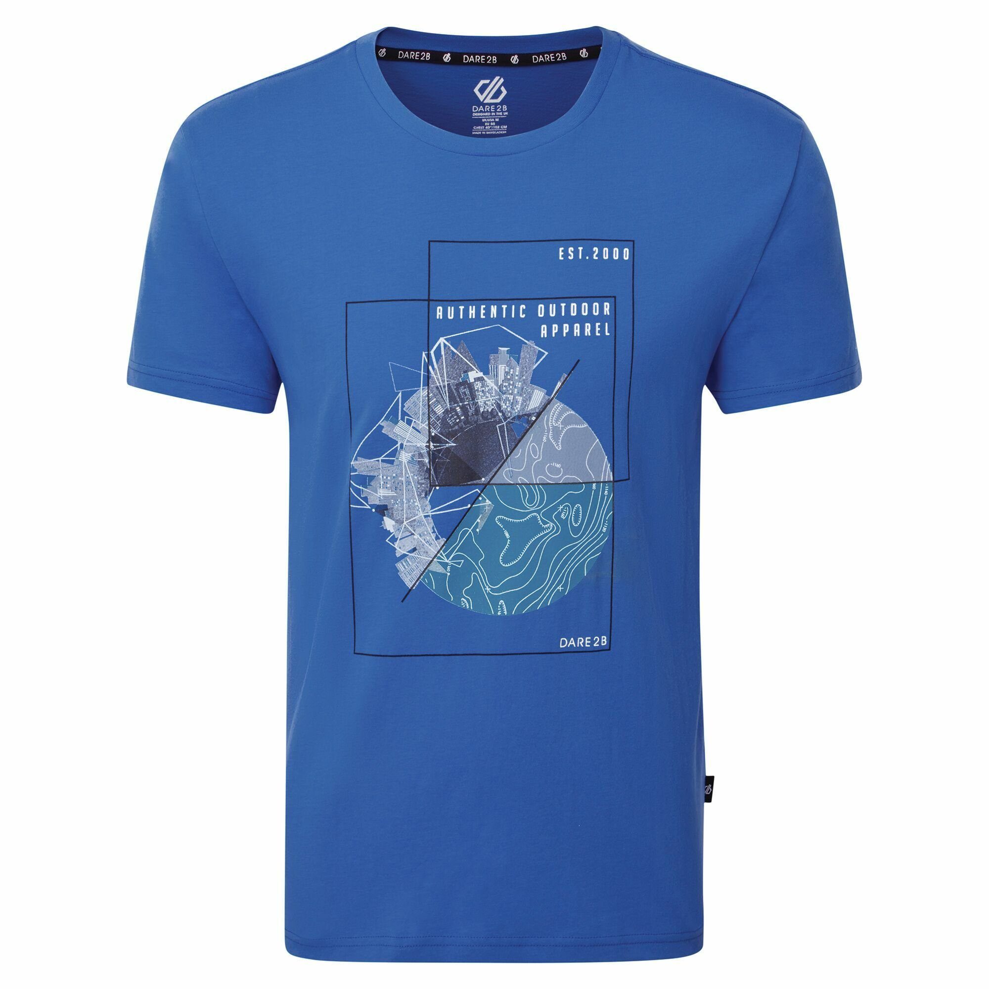 Dare2b T-Shirt Stringent mit Grafikdruck Olympian Blu