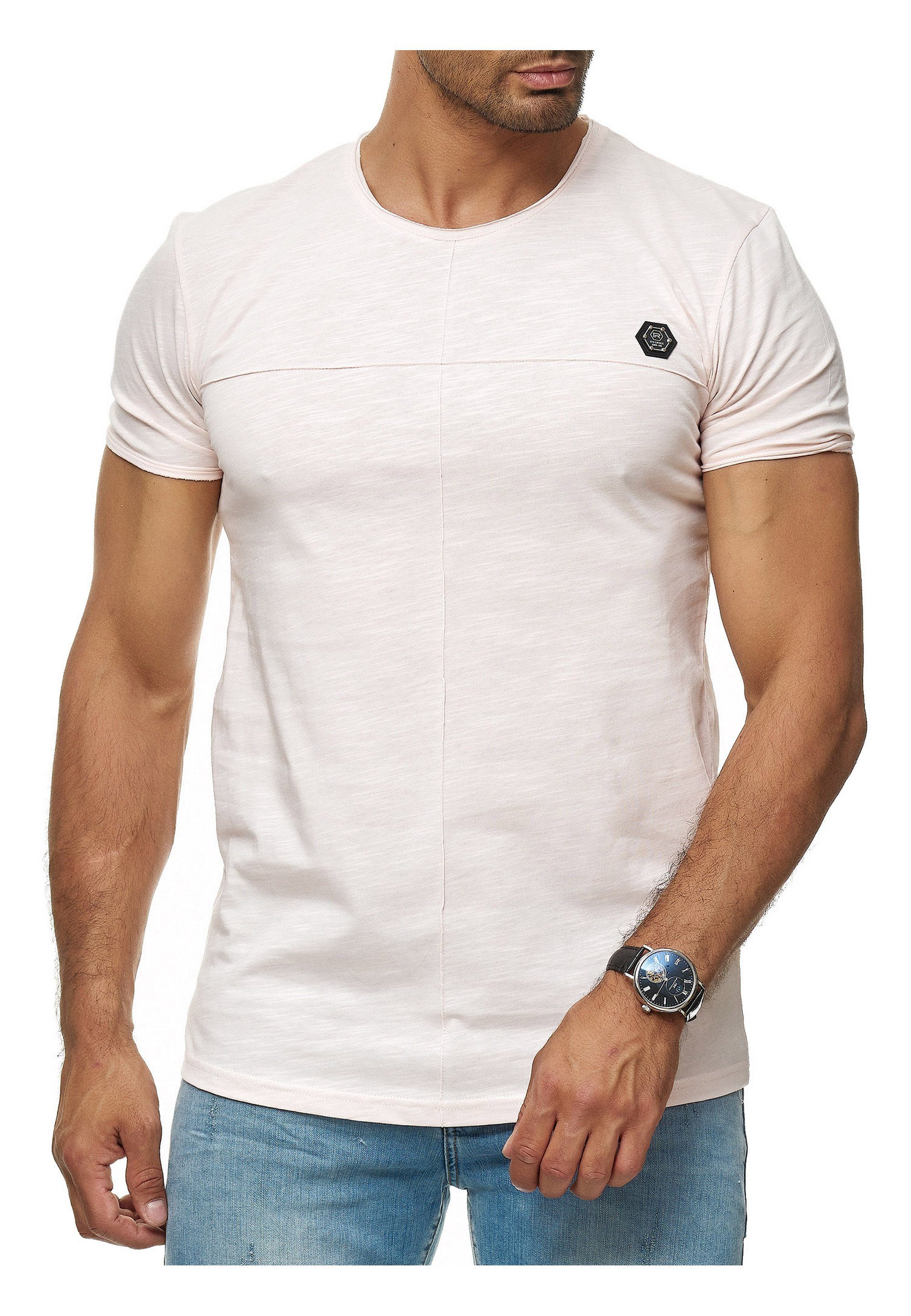 RedBridge T-Shirt Raleigh Basic mit Brandlogo altweiß